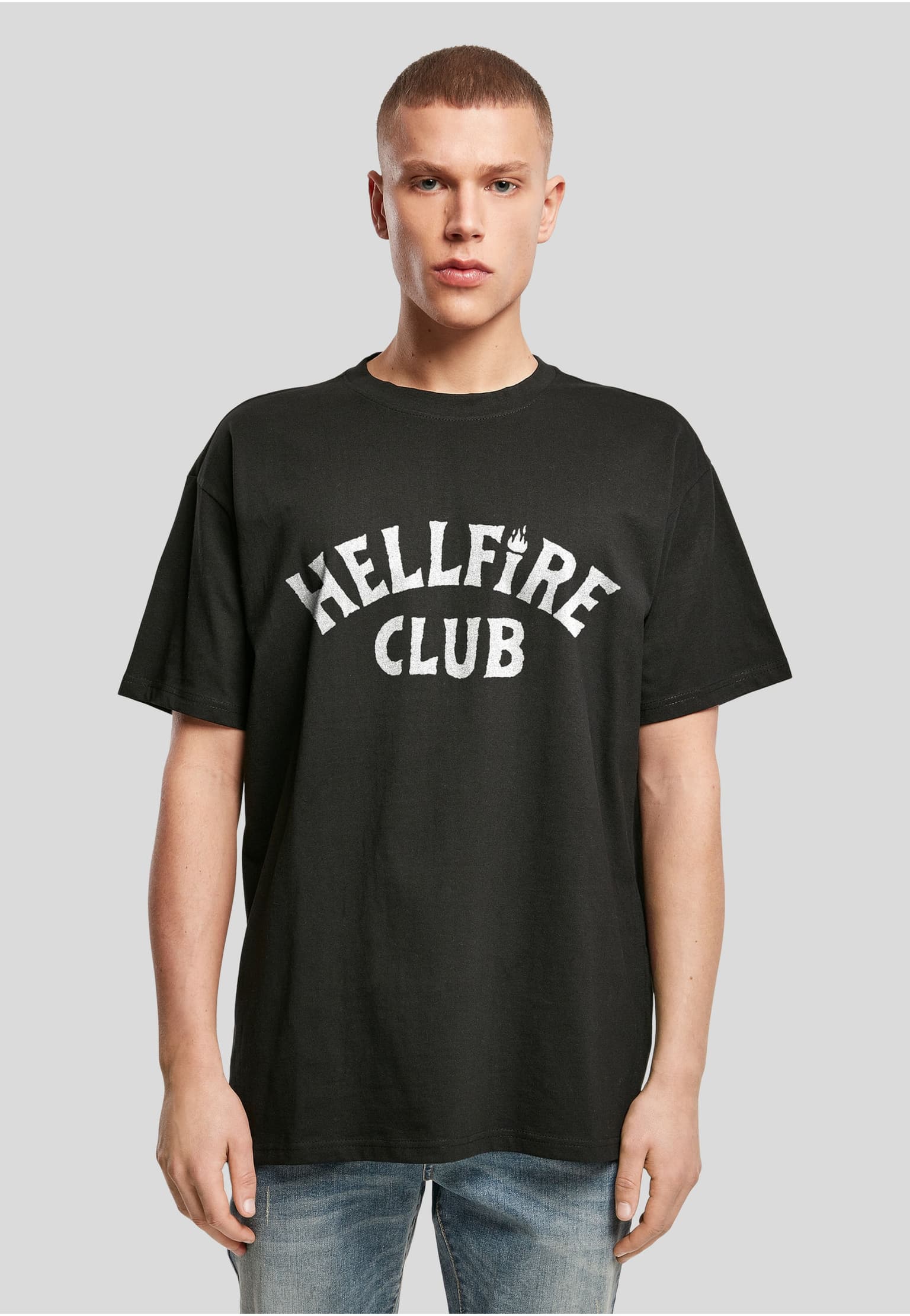 Merchcode Stranger Things Hellfire Club Heavy Oversize Tee