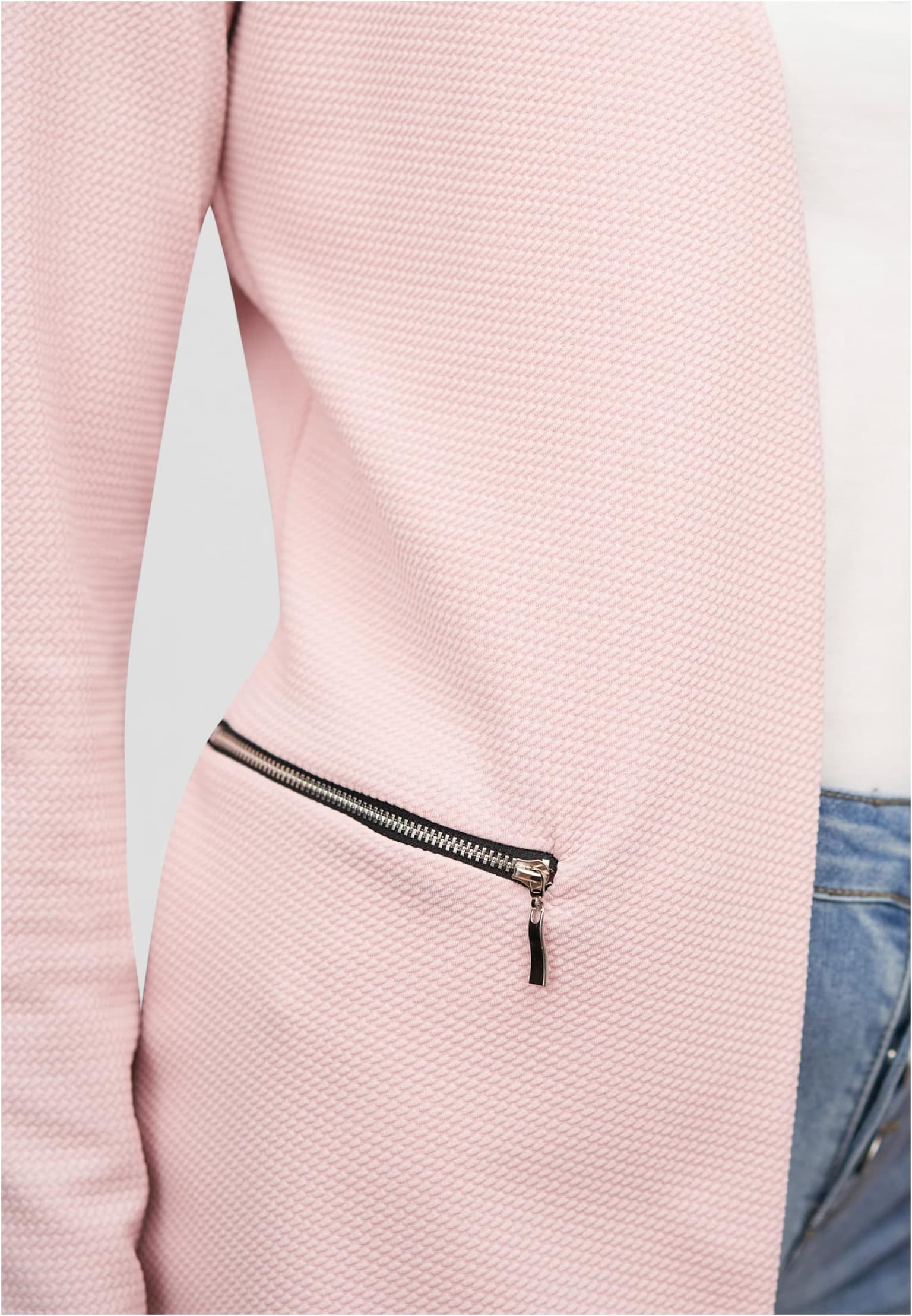 Cloud5ive Damen Blazer mit 2-Zip-Pockets u. Strukturstoff – Bild 3