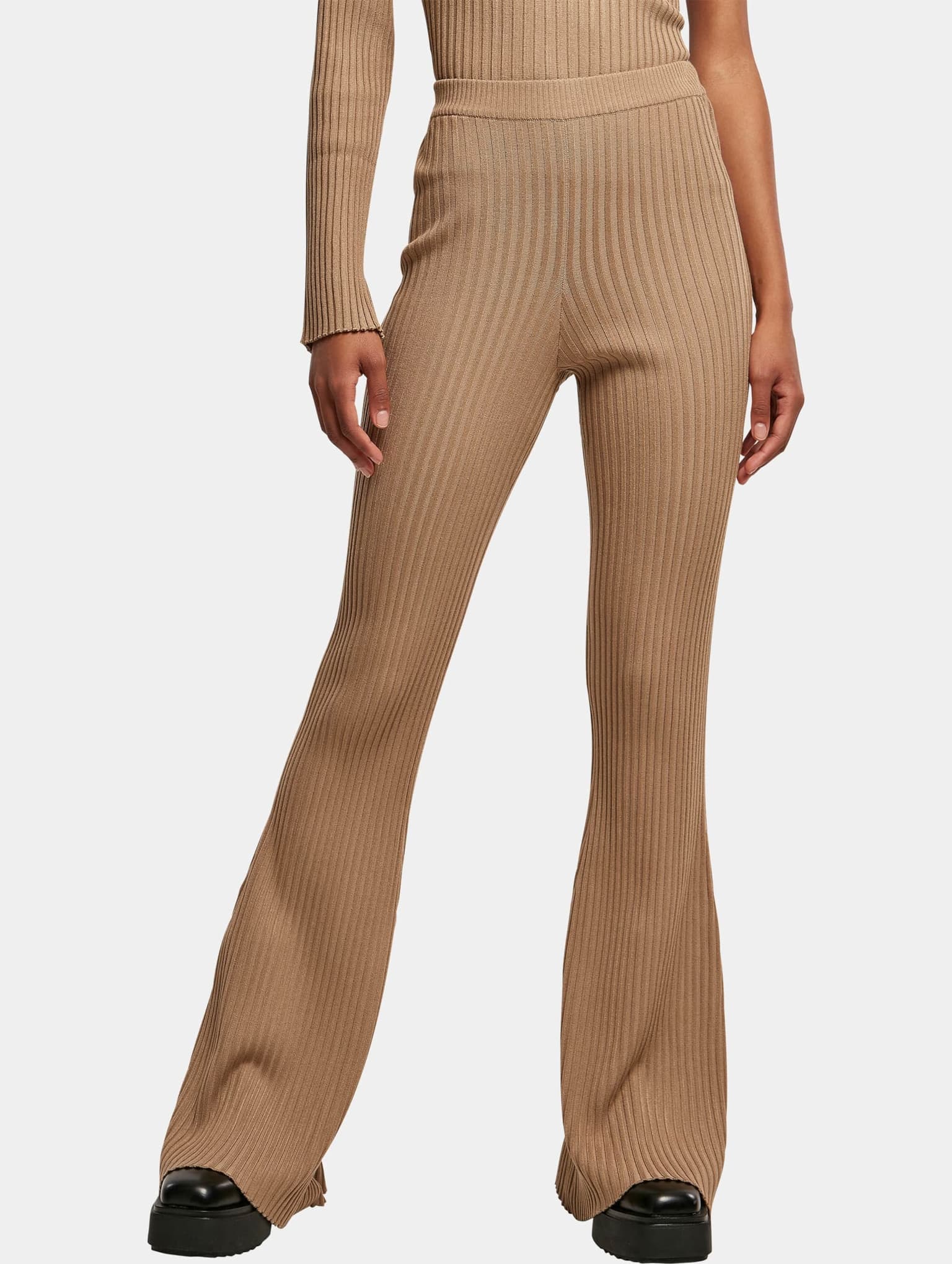 Urban Classics Ladies Flared Rib Knit Leggings