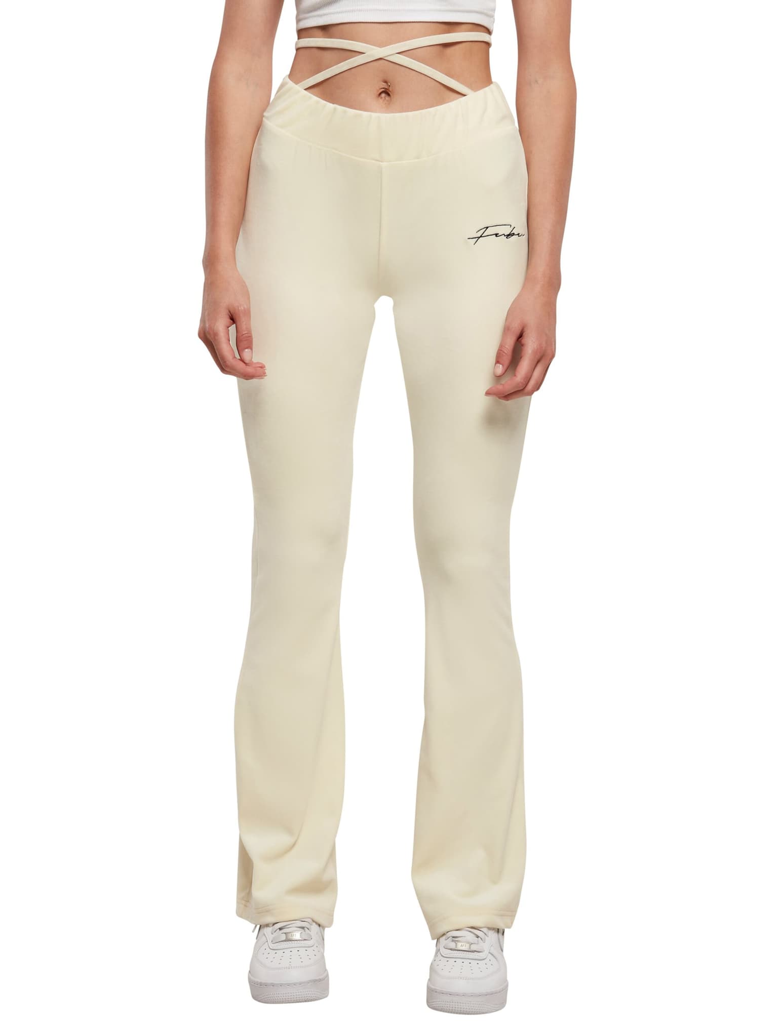 Fubu Signature Velours Flared Leggings offwhite – Bild 4