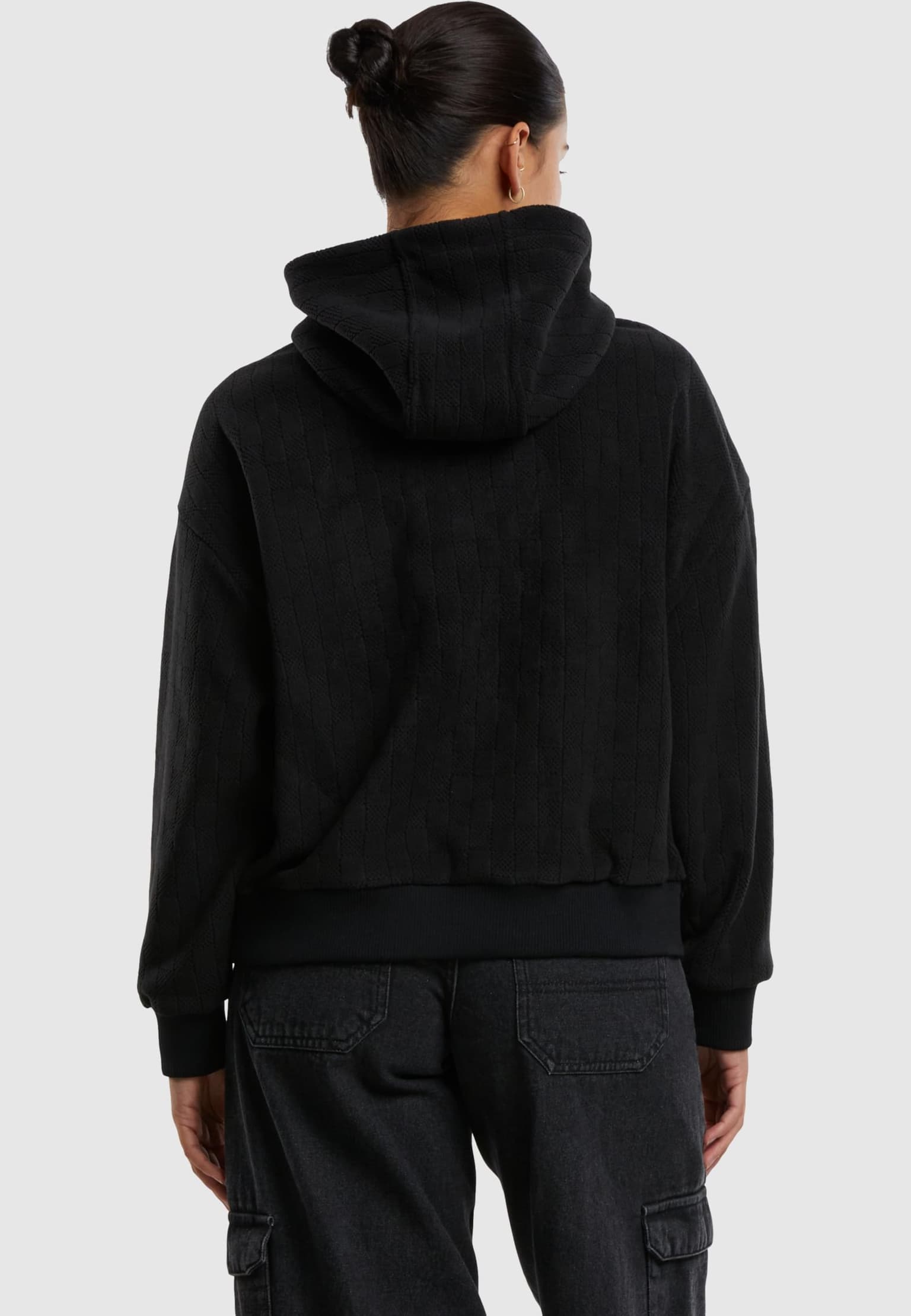 Urban Classics Ladies Jacquard Velvet Oversized Hoodie – Bild 2