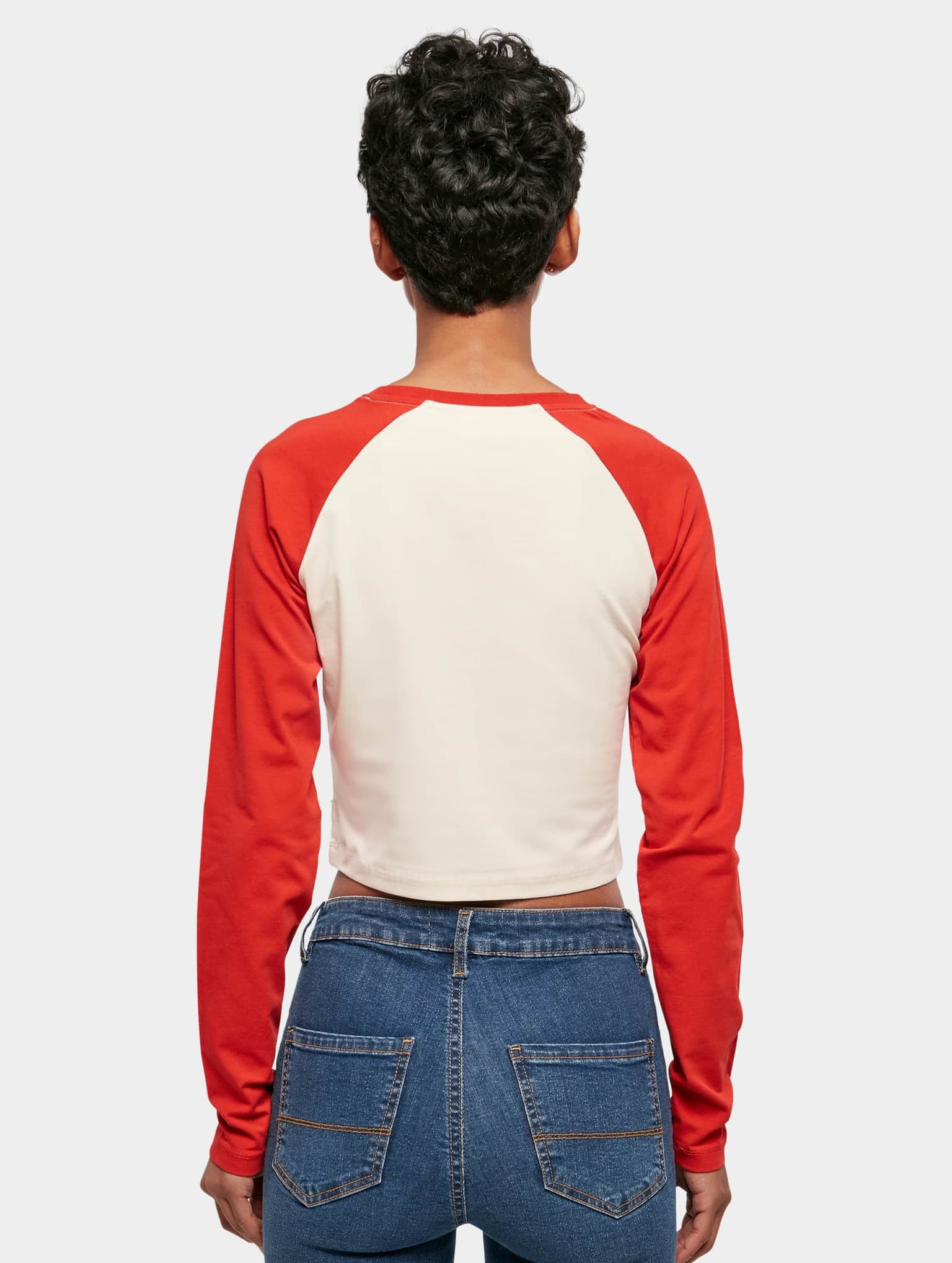 Urban Classics Ladies Essentials Cropped Retro Baseball Longsleeve – Bild 2