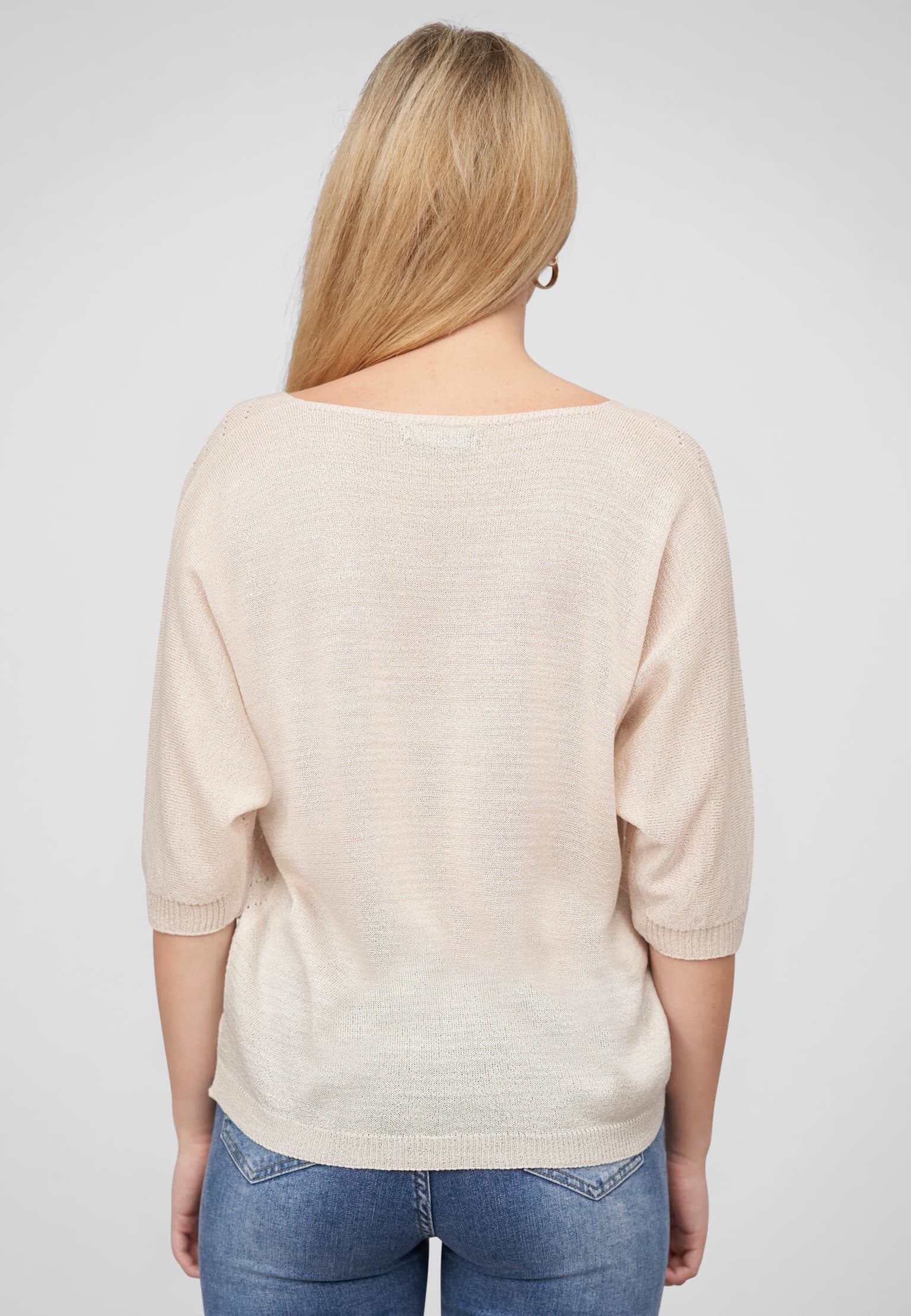 Cloud5ive Damen 3/4 Arm Top mit Fledermausärmeln und Lochmuster – Bild 2