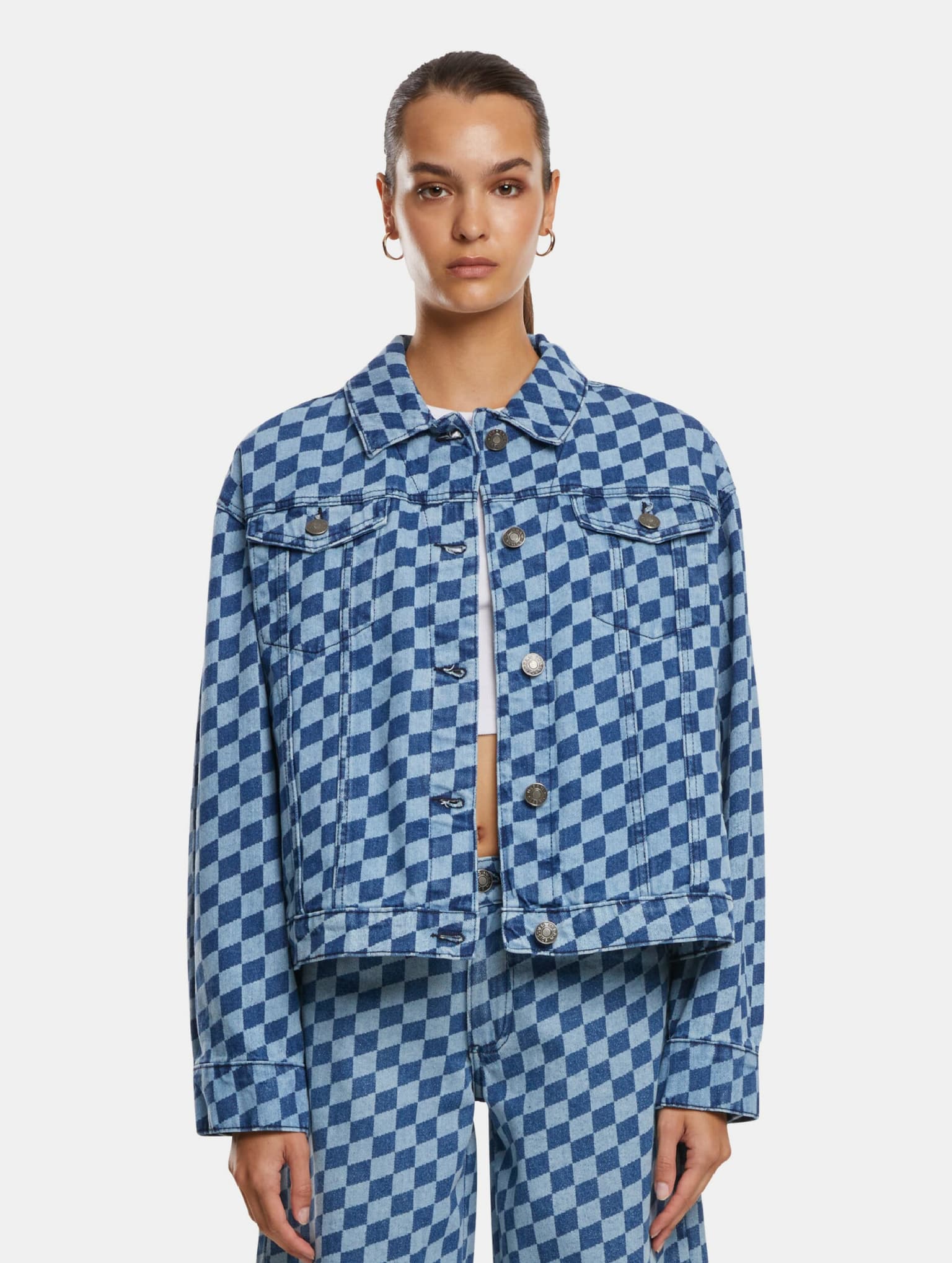 Urban Classics Ladies 80‘s Oversized Laser Printed Jeansjacke – Bild 3
