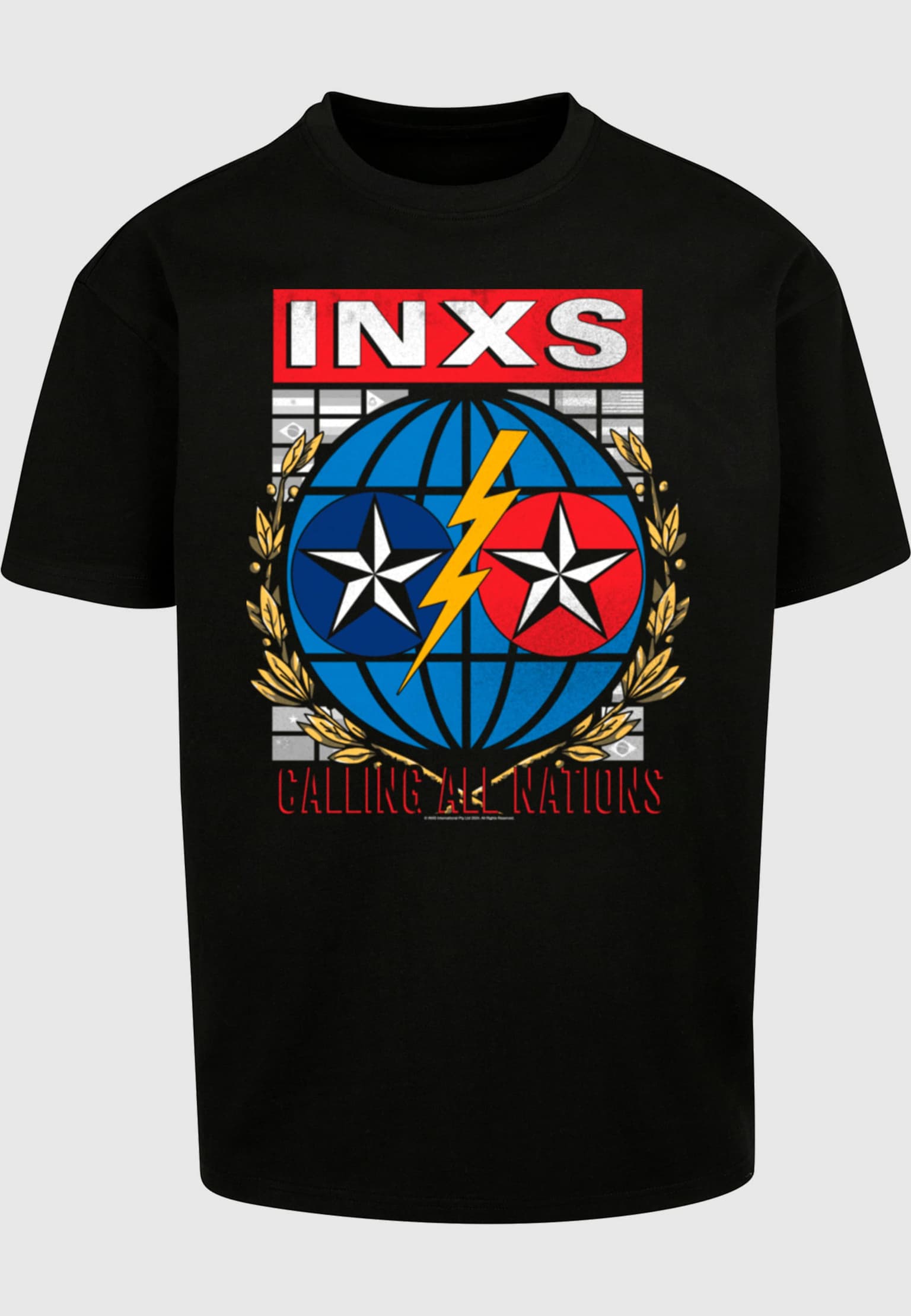Merchcode INXS - Calling All Nations Heavy Oversize Tee – Bild 3