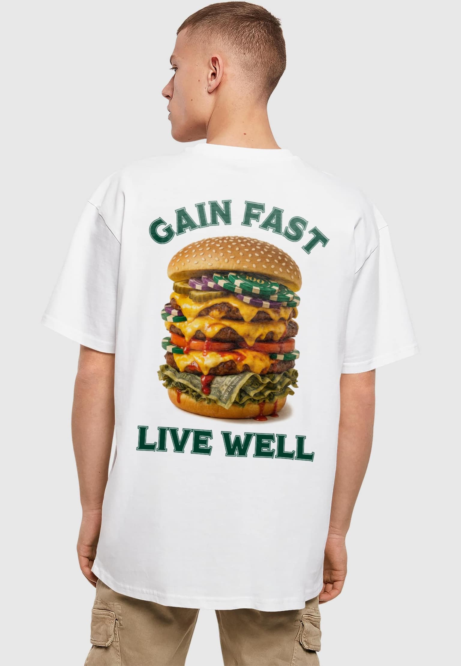 Mister Tee Upscale Heavy Burger Oversize – Bild 2