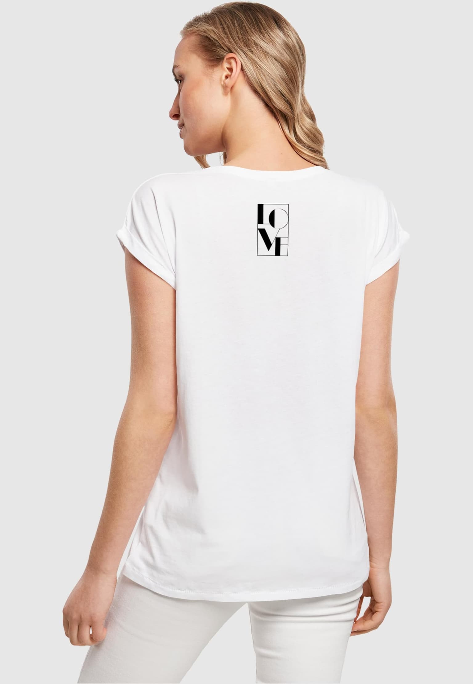 Merchcode POD Ladies Love Extended Shoulder Tee – Bild 2