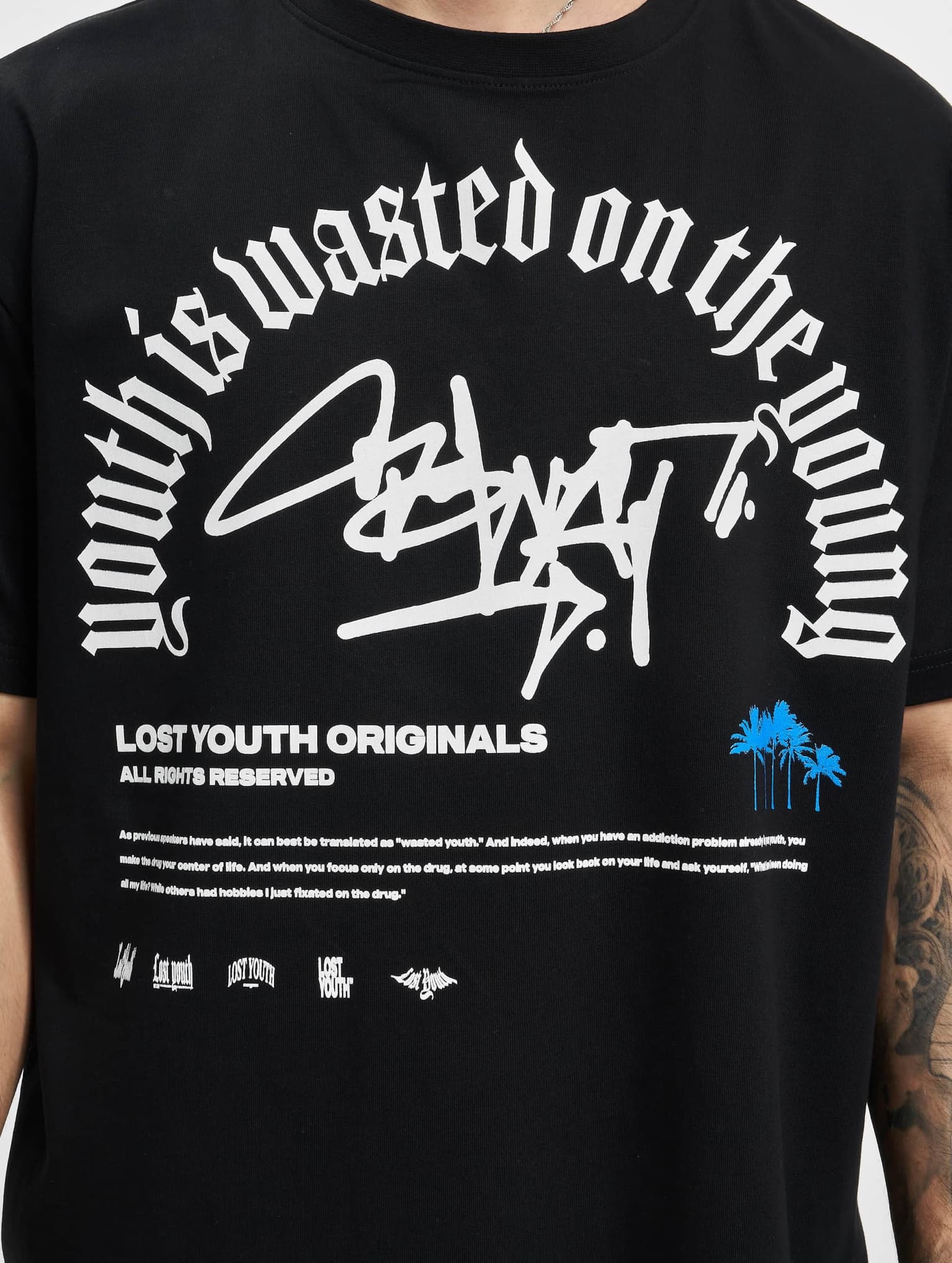 Lost Youth T-Shirt GRAFFITI black L – Bild 4