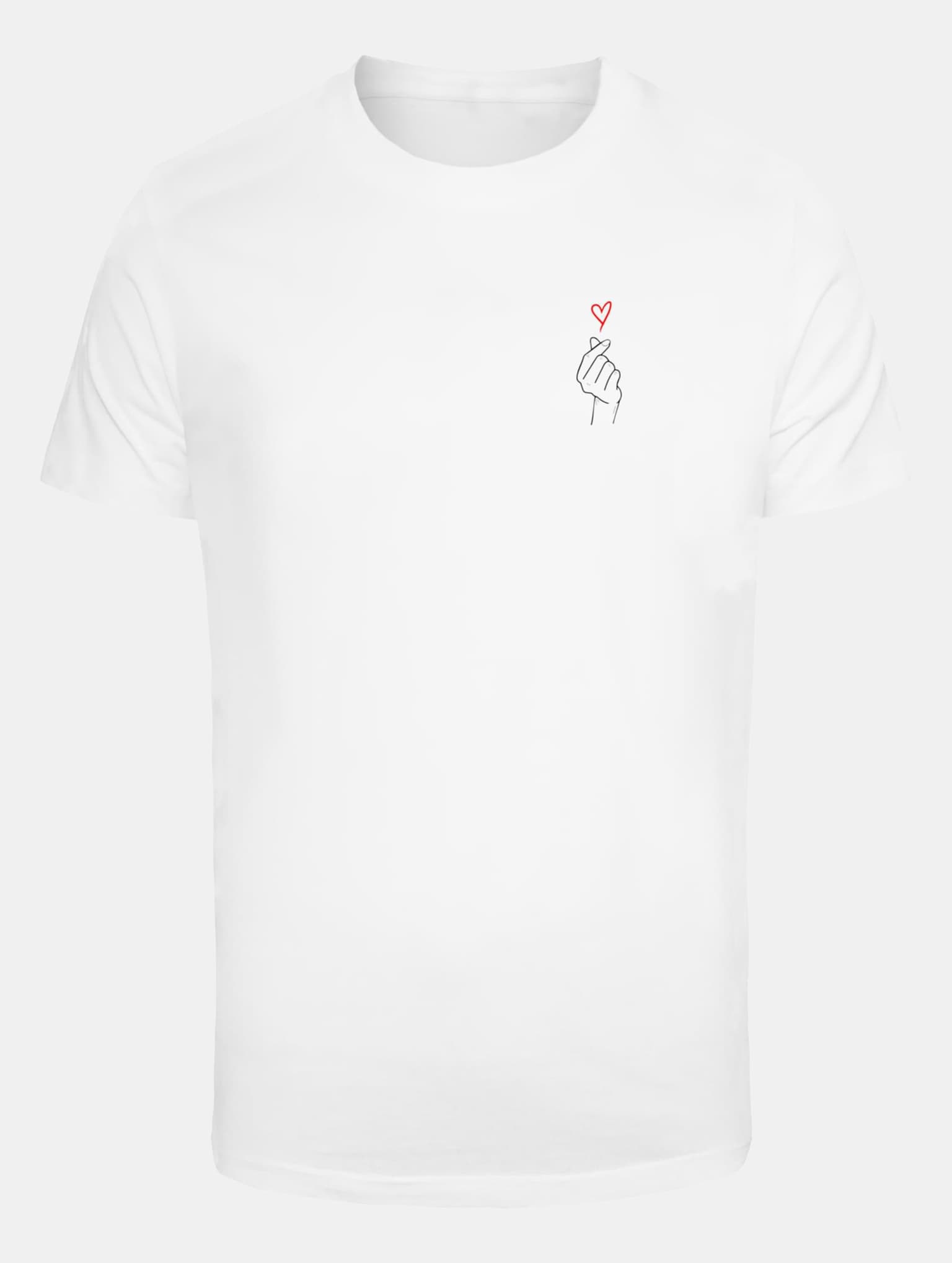 Merchcode POD K Heart T-Shirt Round Neck – Bild 3