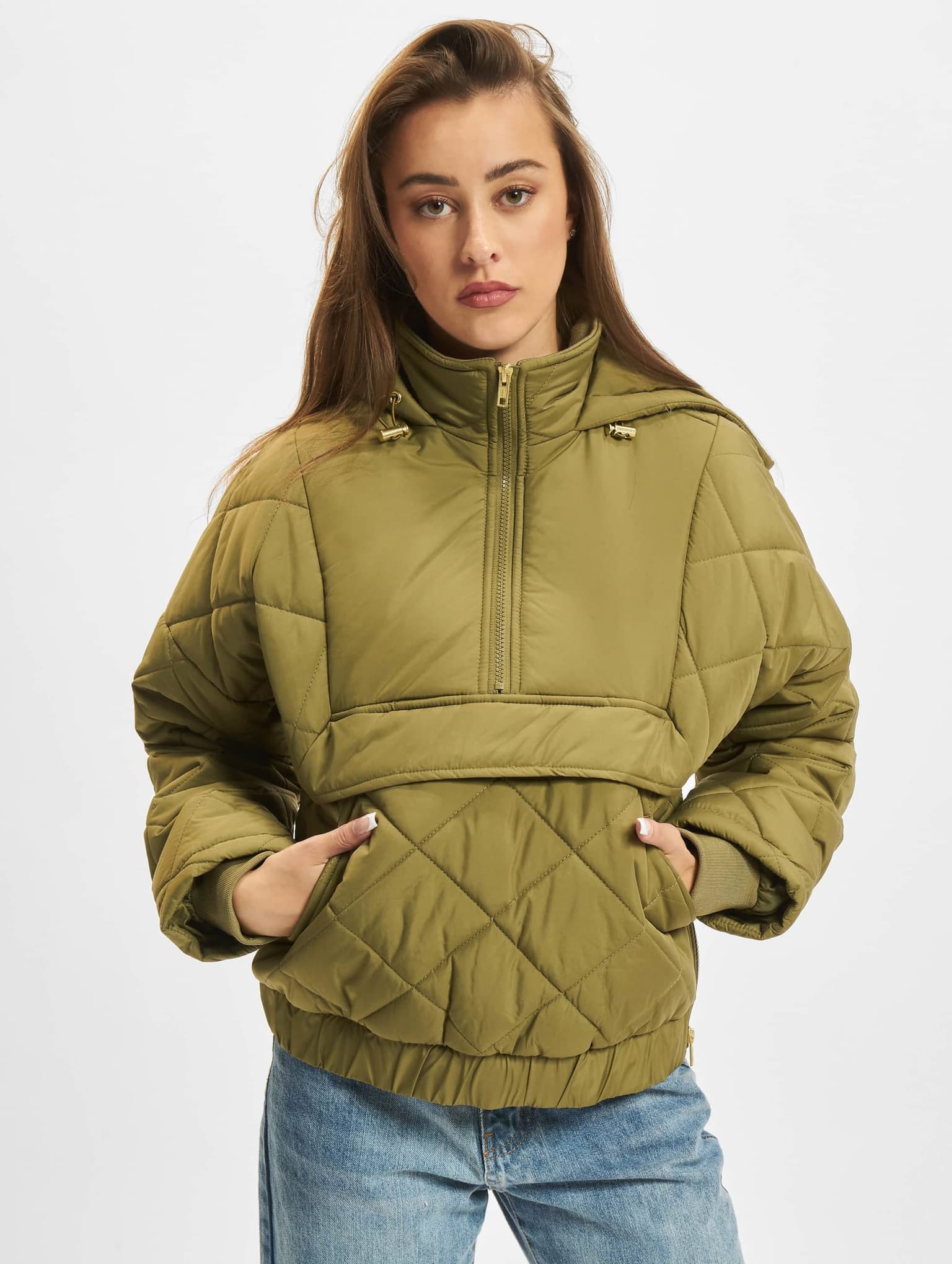 Urban Classics Ladies Oversized Diamond Quilted Pull Over Jacket – Bild 3