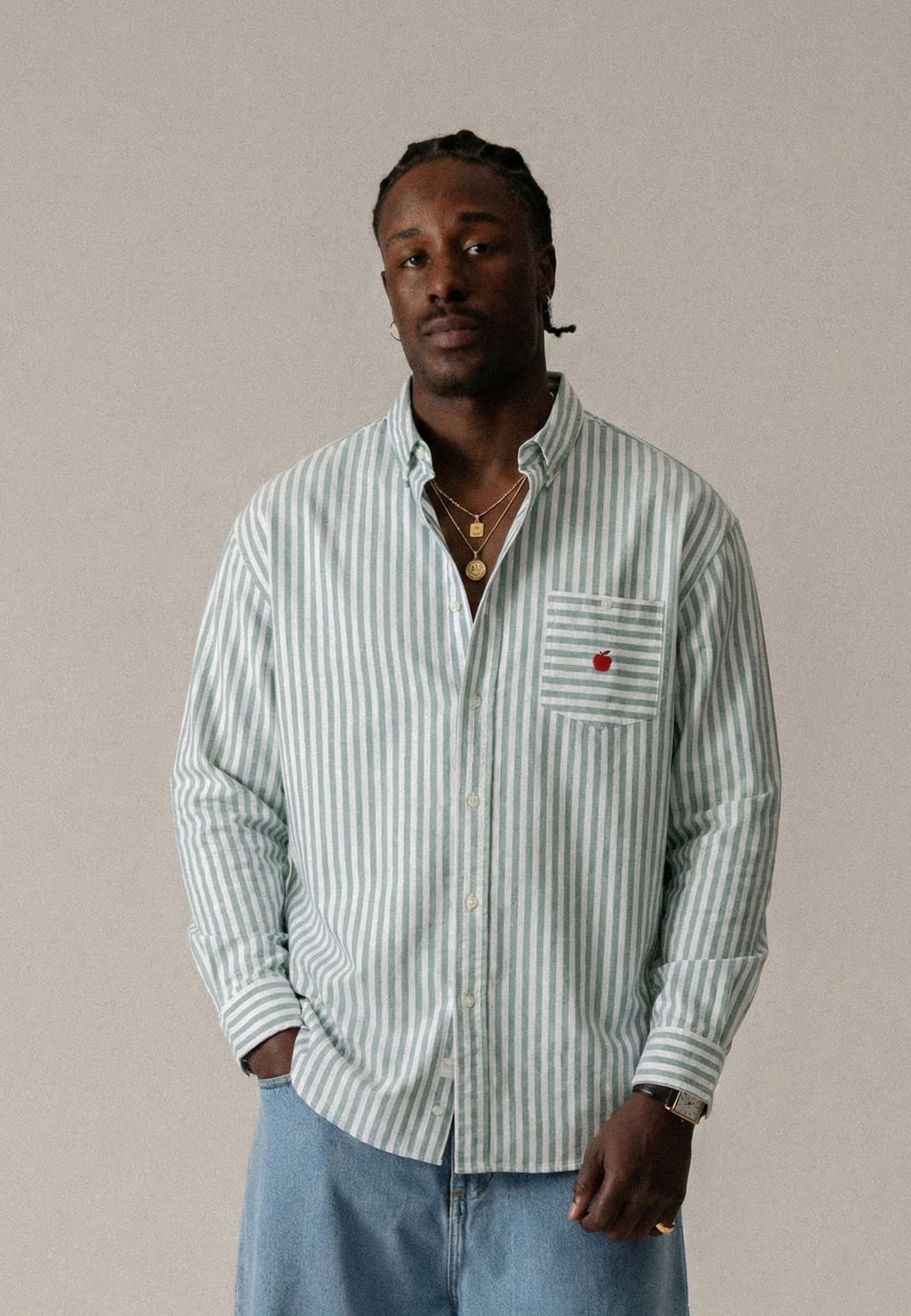 BLKVIS Big Apple Striped Shirt