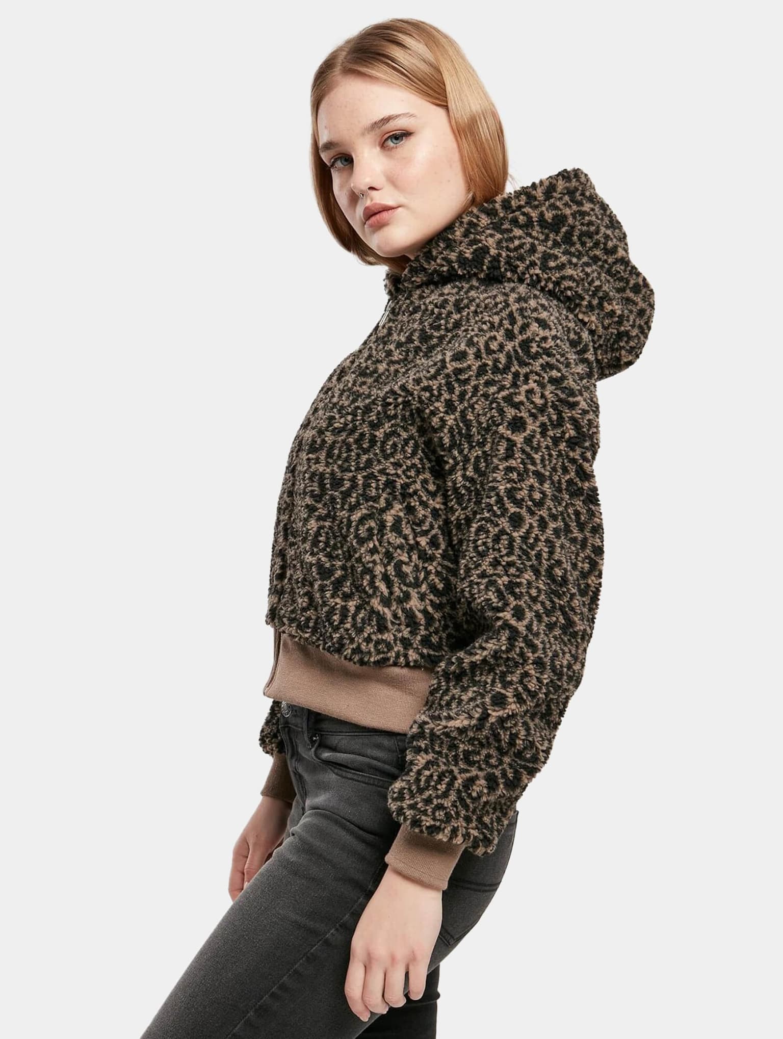 Urban Classics Ladies Short Oversized AOP Sherpa Jacket – Bild 3