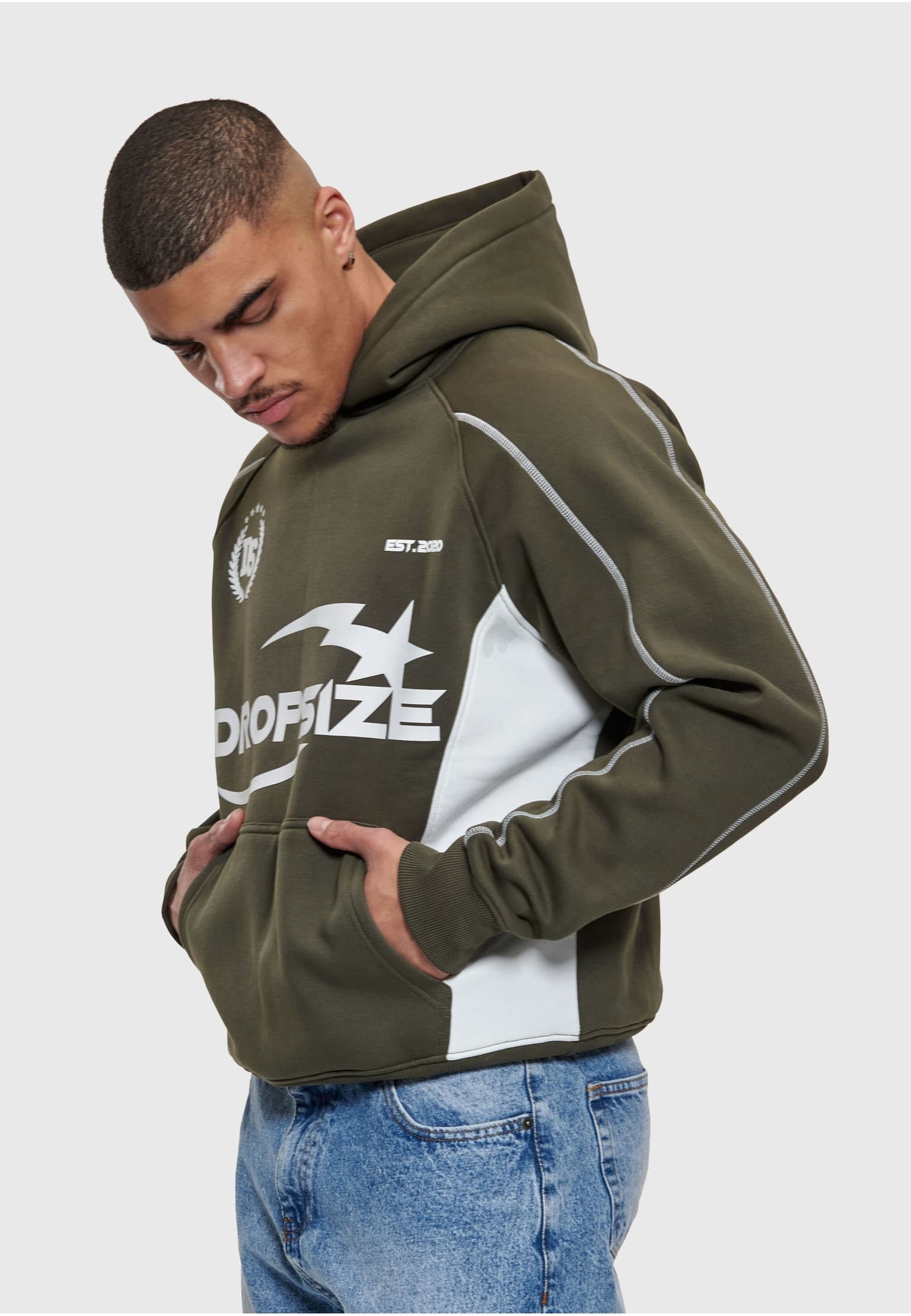 Dropsize HEAVY OVERSIZE SPORTY LOGO HOODIE – Bild 3