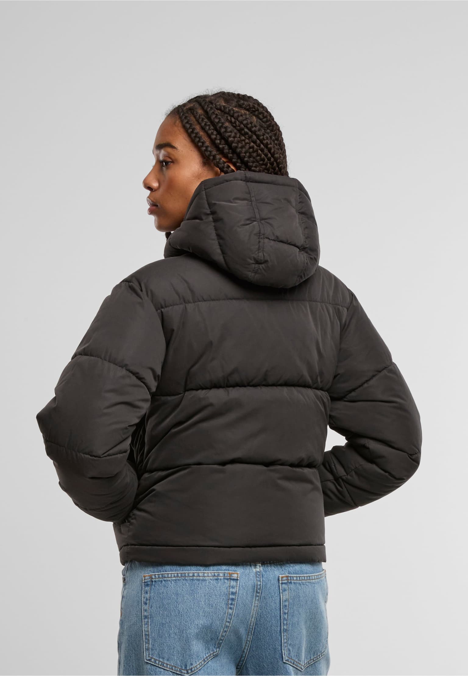 Urban Classics Ladies Peached Puffer Jacket With Hood – Bild 2