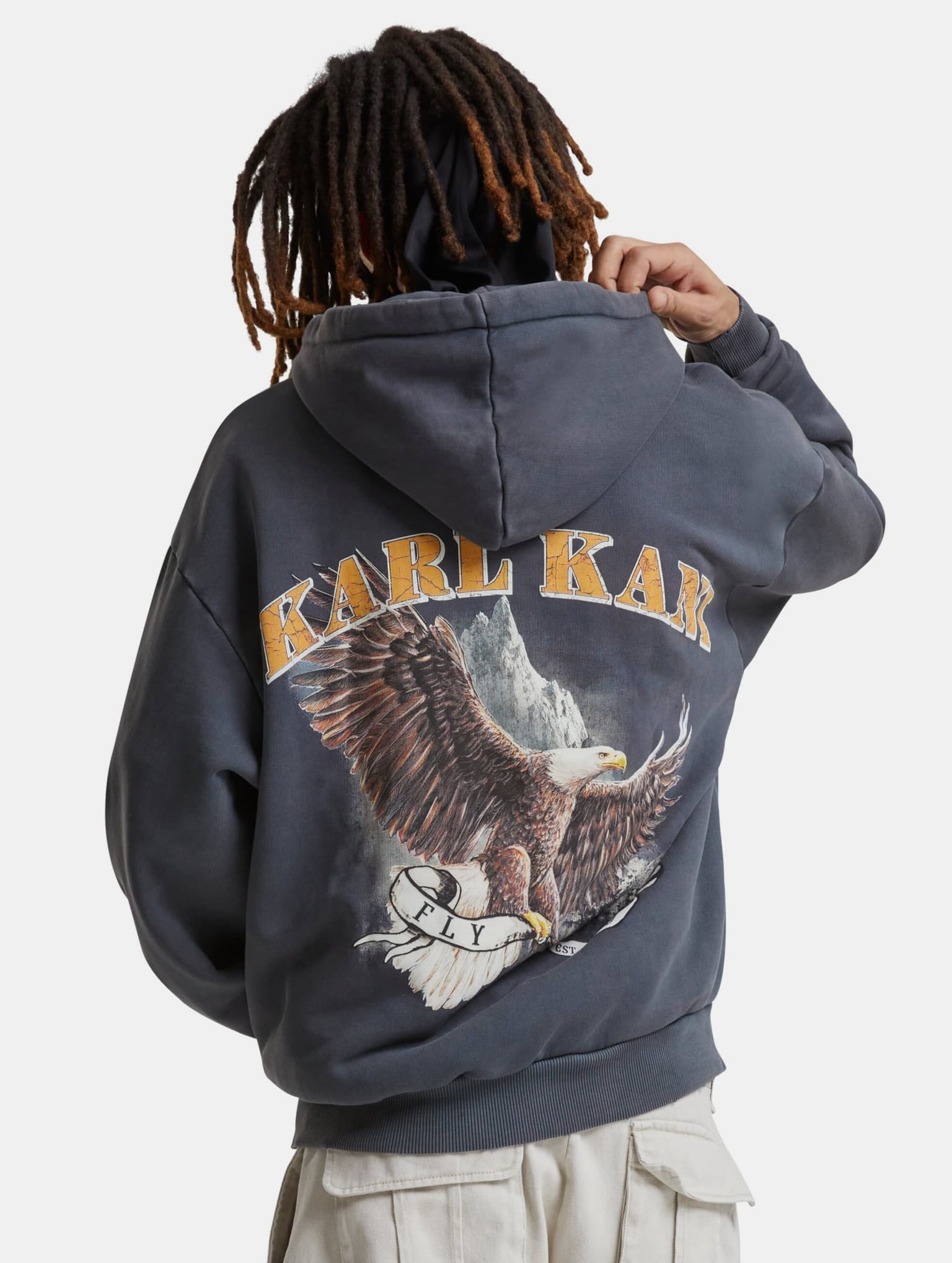 Karl Kani KK Small Signature OS Washed Heavy Sweat Eagle Hoodie – Bild 2