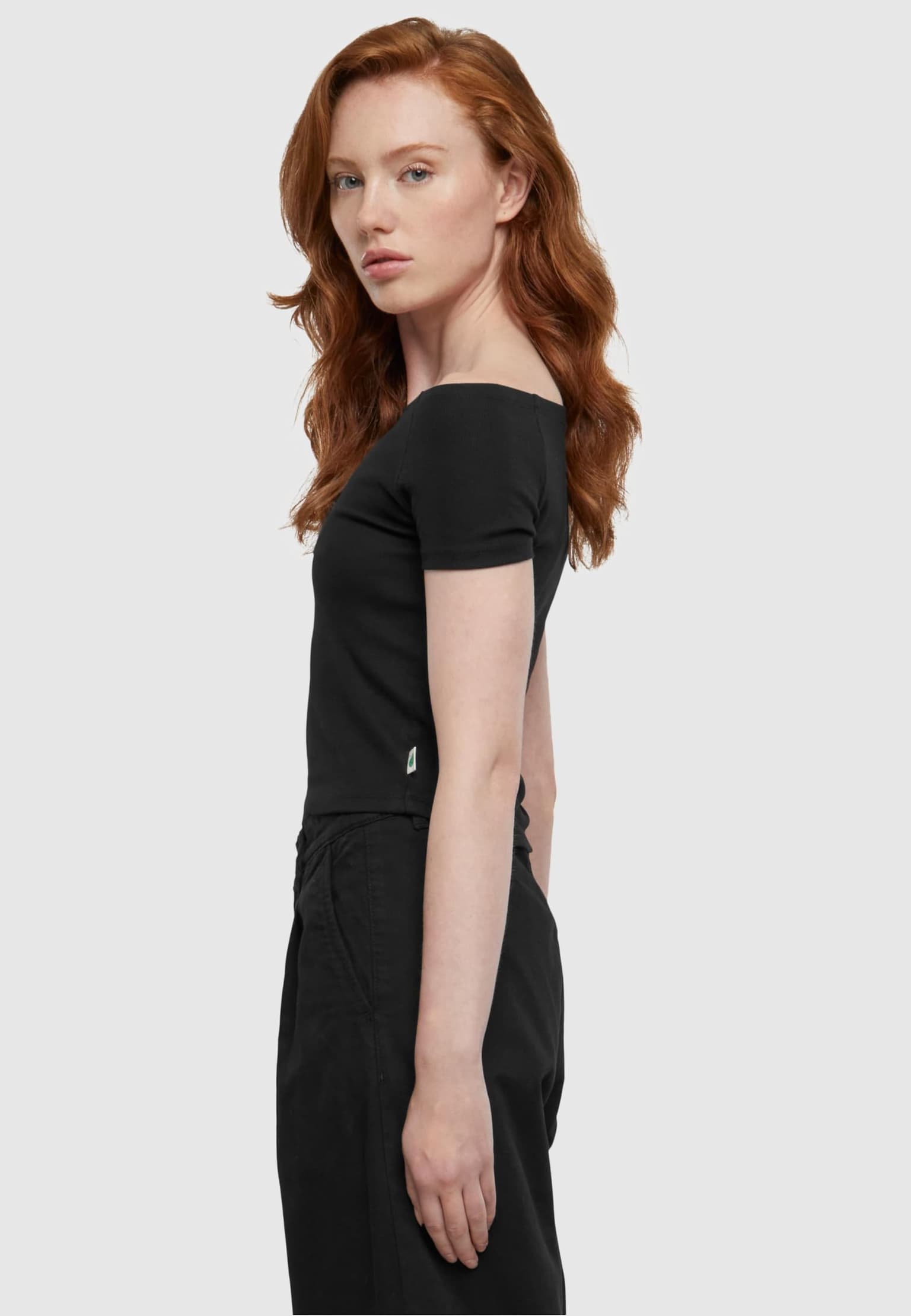 Urban Classics Ladies Essentials Off Shoulder Rib Tee – Bild 3