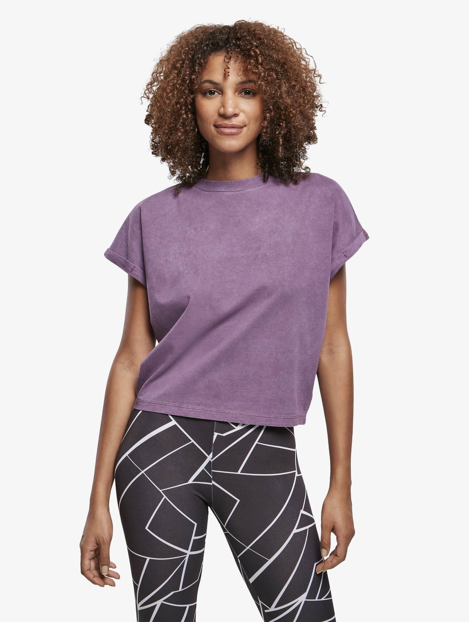 Urban Classics Ladies Short Pigment Dye Cut On Sleeve Tee – Bild 3