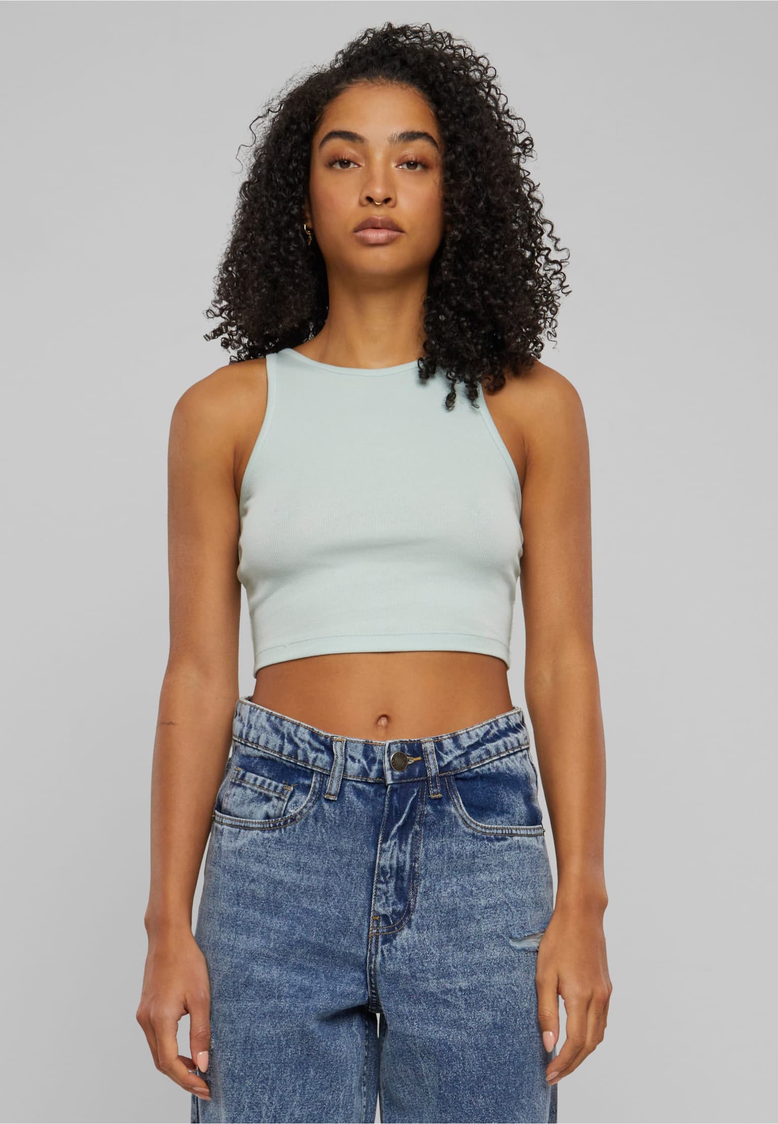Urban Classics Ladies Essentials Cropped Rib Top