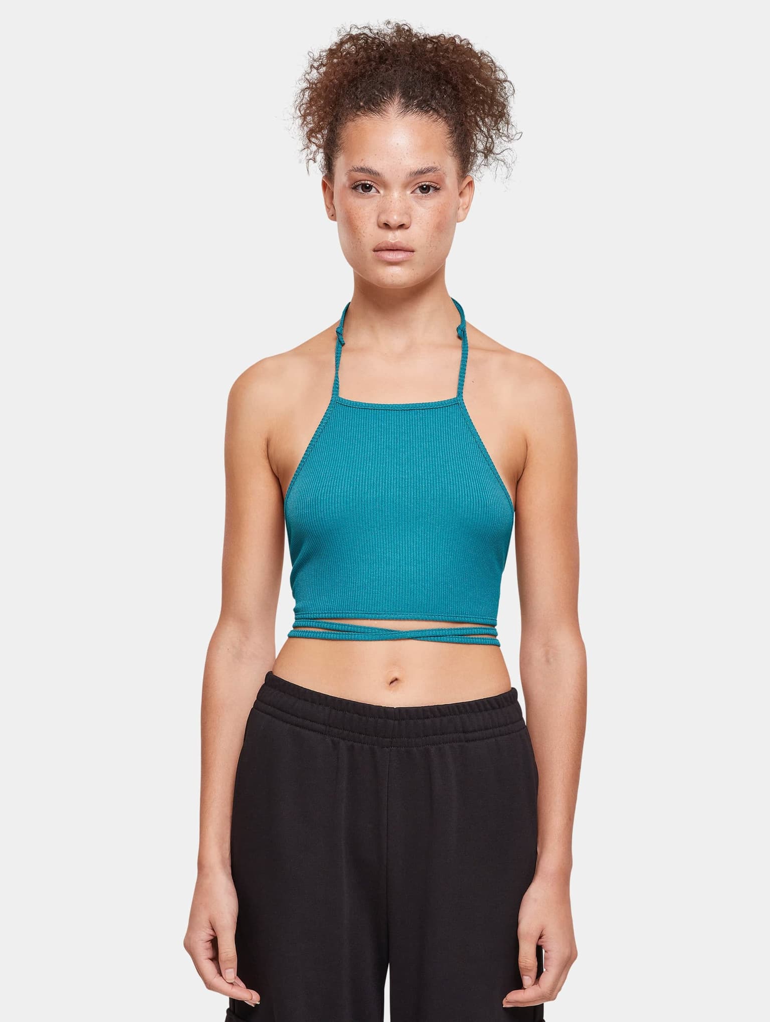 Urban Classics Ladies Rib Trapeze Cropped Top – Bild 3