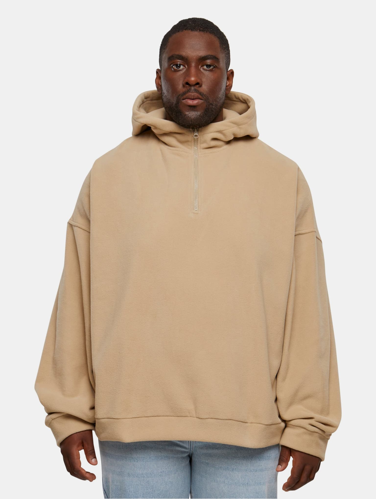 Urban Classics Oversized Polar Fleece Half Zip Hoody – Bild 3