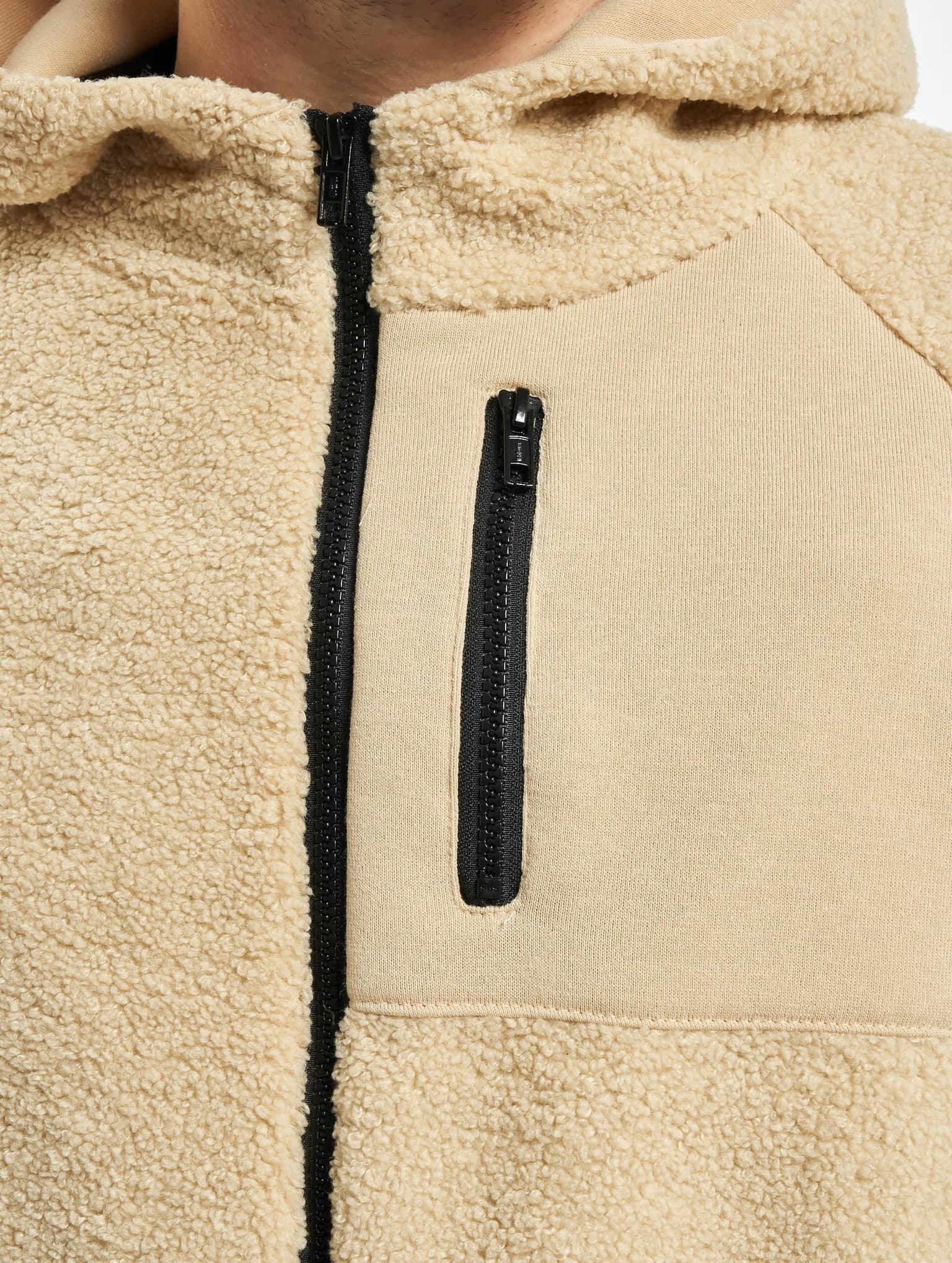 Urban Classics Hooded Sherpa Zip Jacket – Bild 4