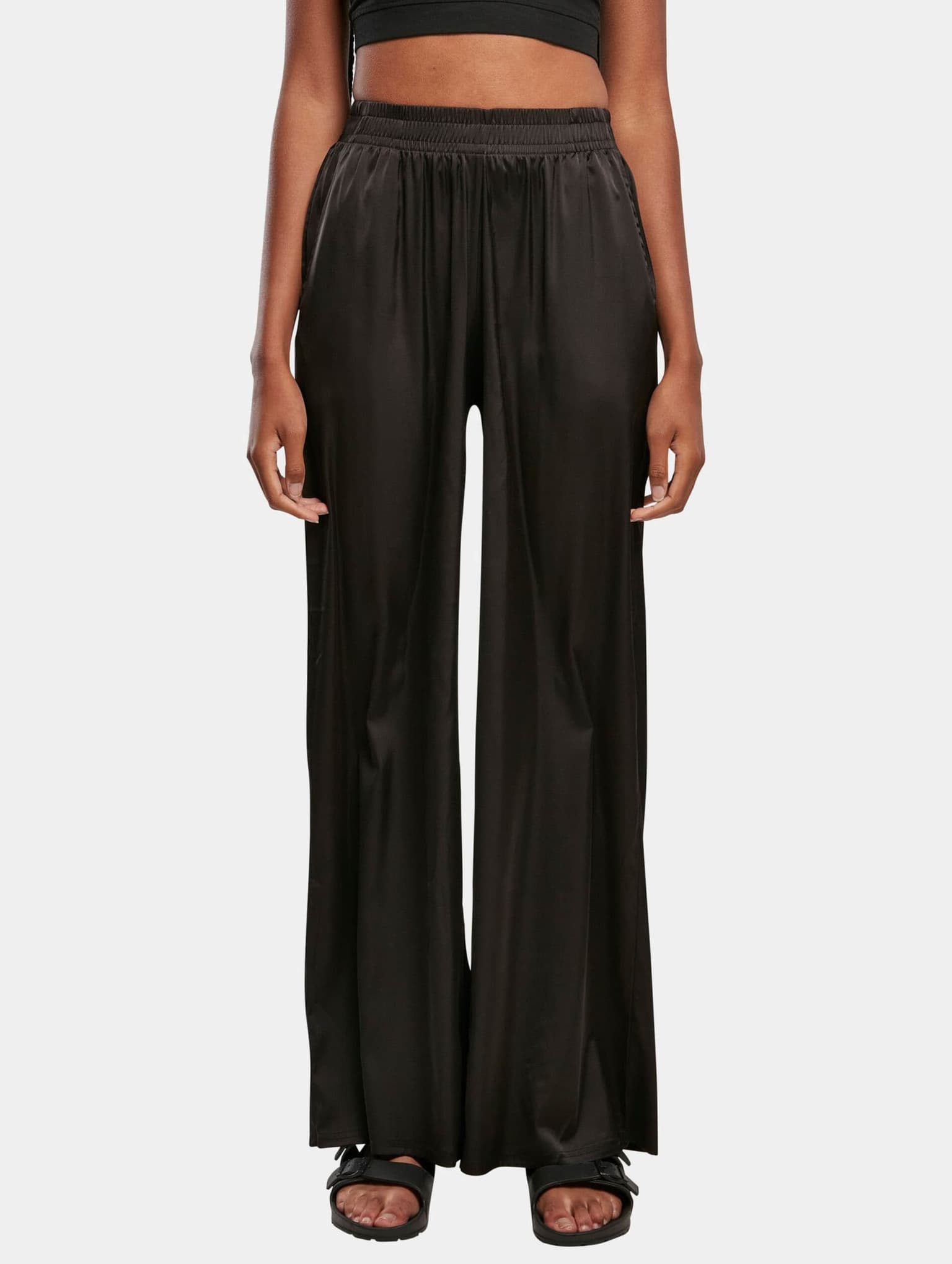 Urban Classics Ladies Satin Wide Leg Pants – Bild 3