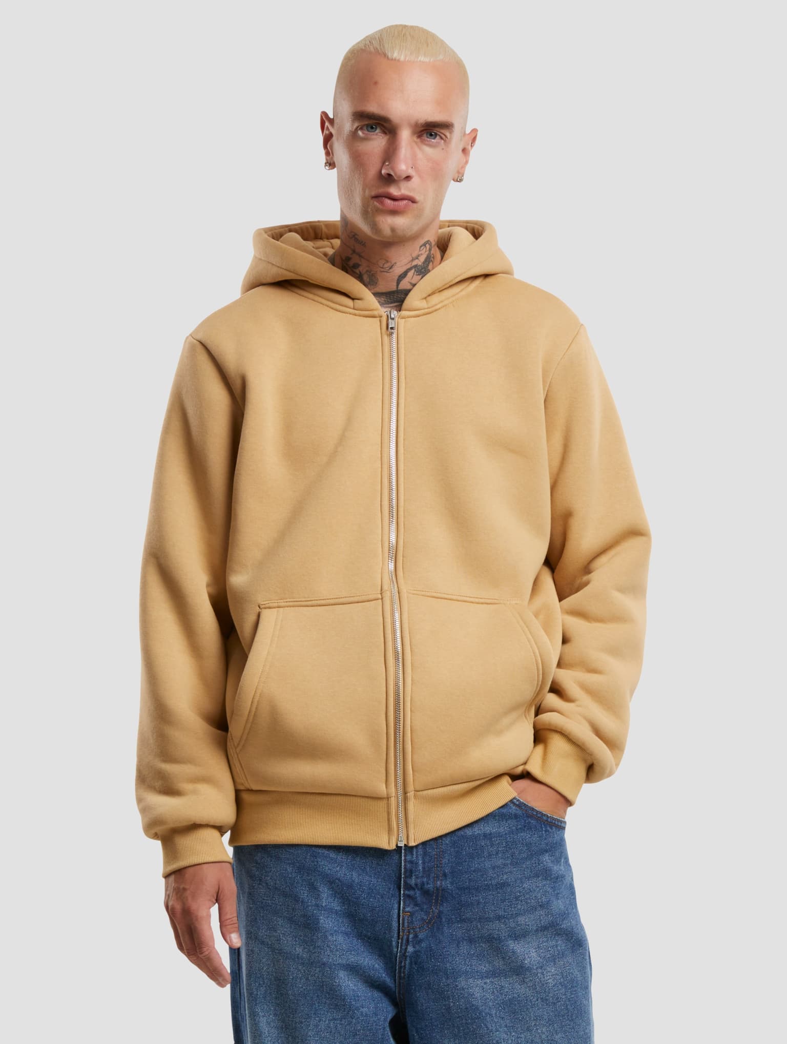 Urban Classics Bonded Sherpa Zip Hoodie