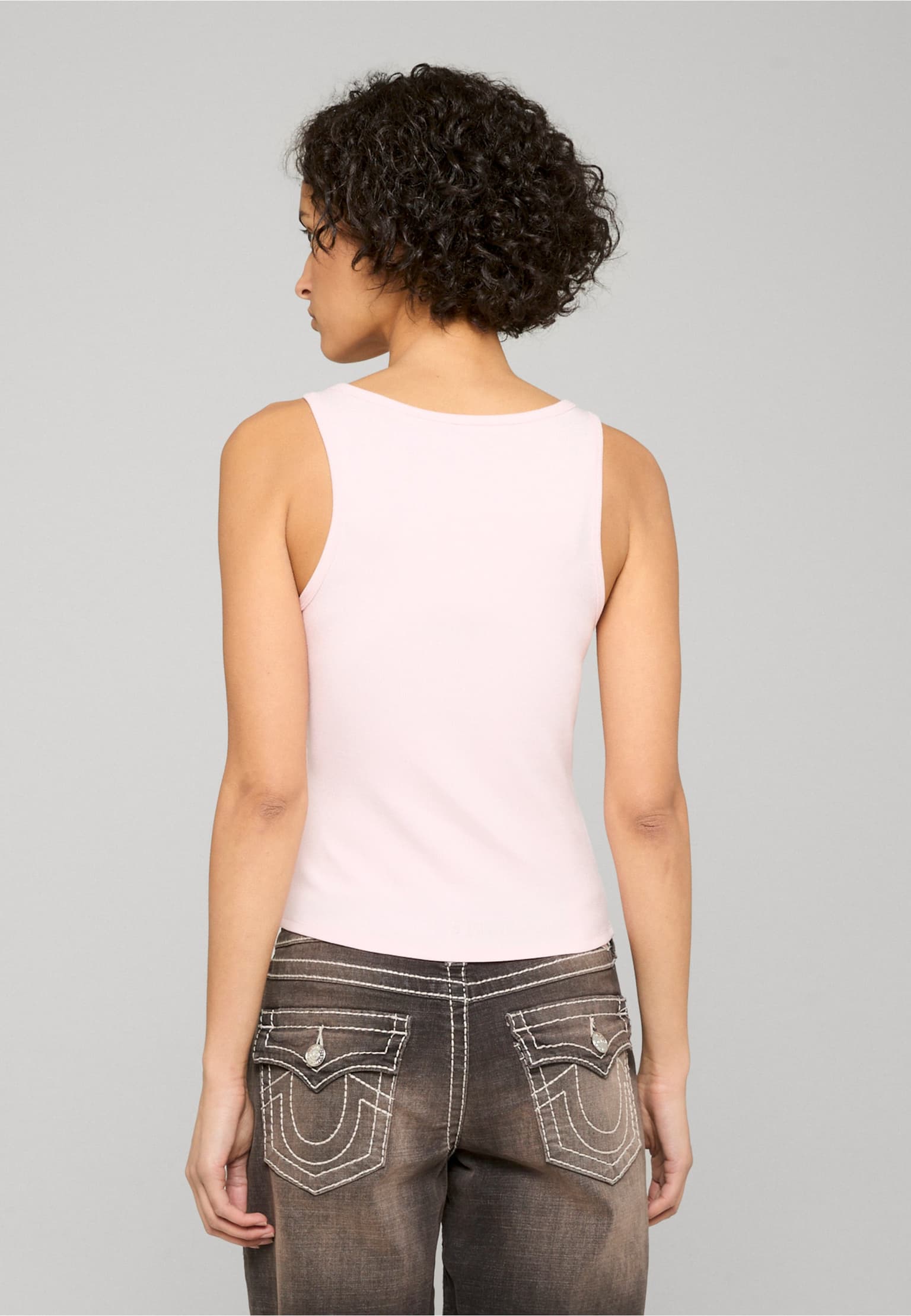 True Religion CRYSTAL SQUARE NECK RIB TANK – Bild 2