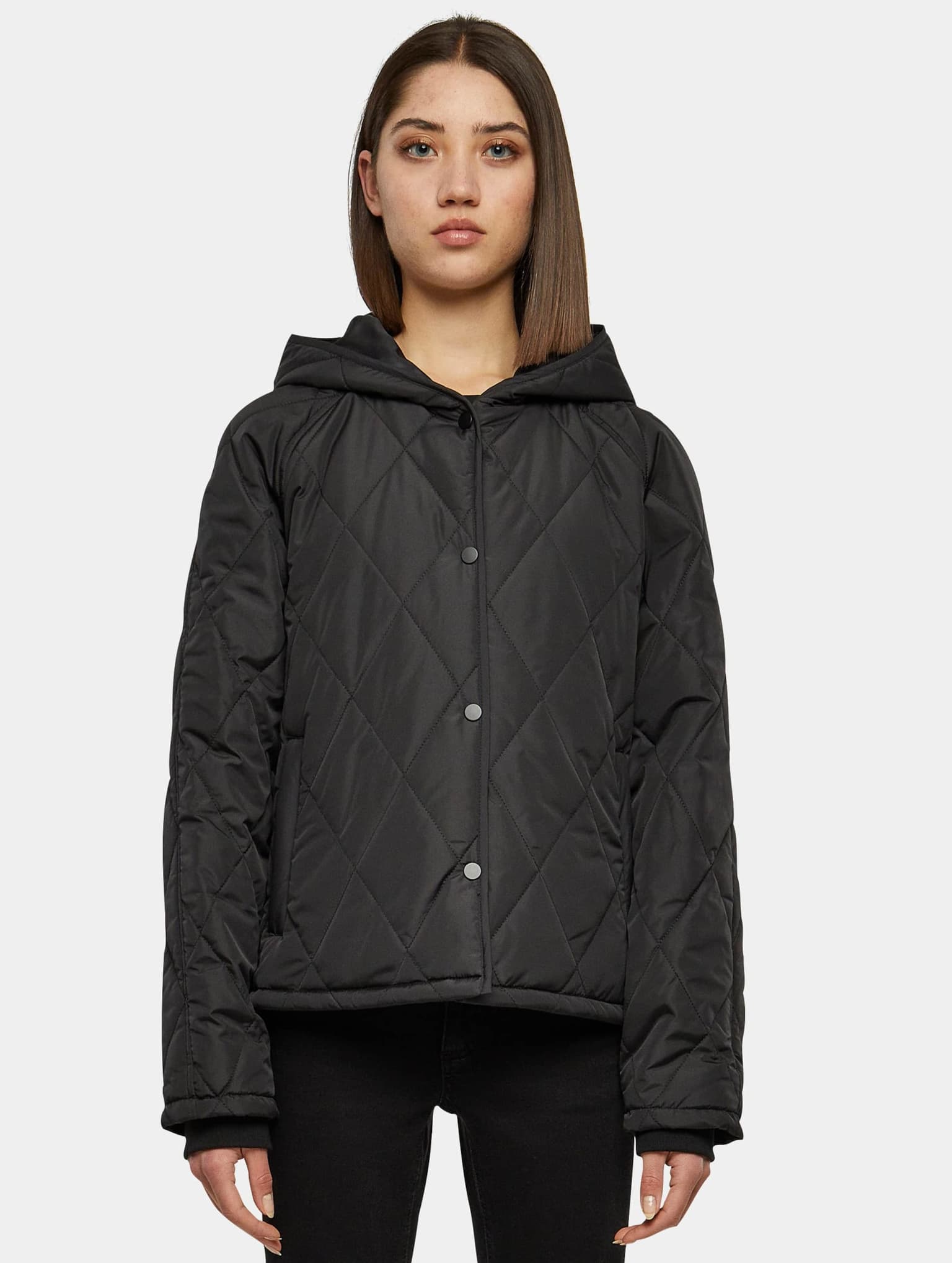 Urban Classics Ladies Oversized Diamond Quilted Hooded Jacket – Bild 3