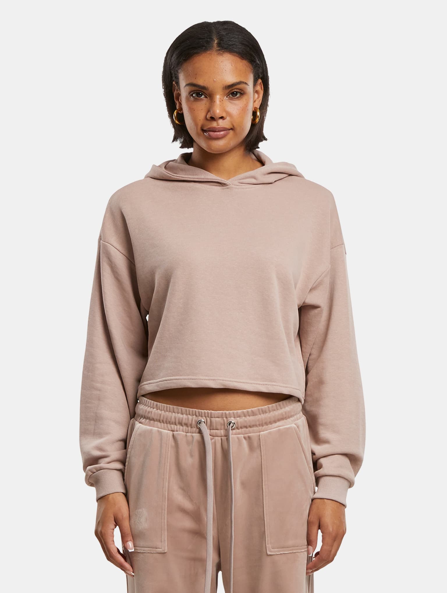 Urban Classics Ladies Oversized Cropped Light Terry Hoodie – Bild 3