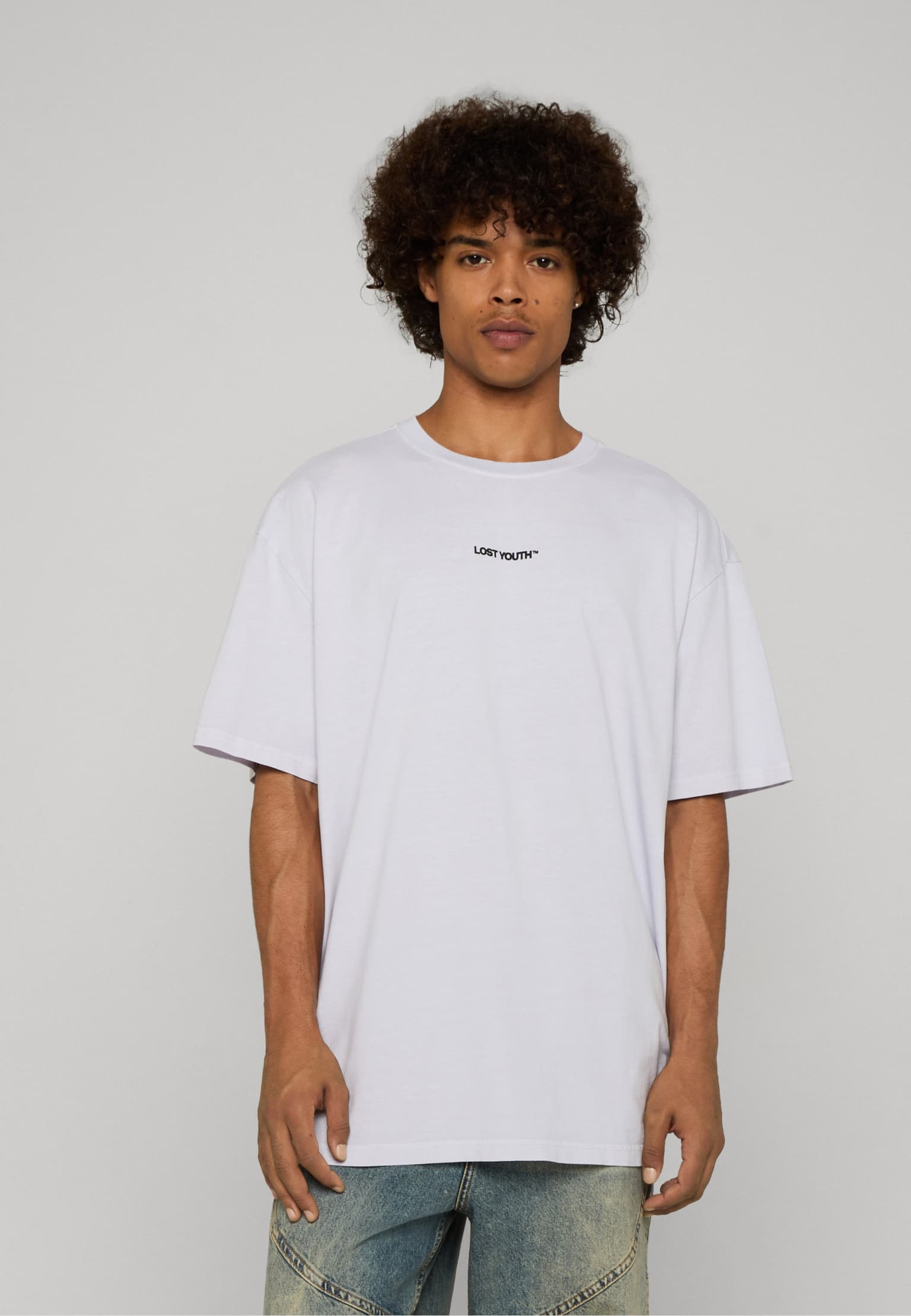 Lost Youth LY ACID WASHED TEE - BUTTERFLY V.3