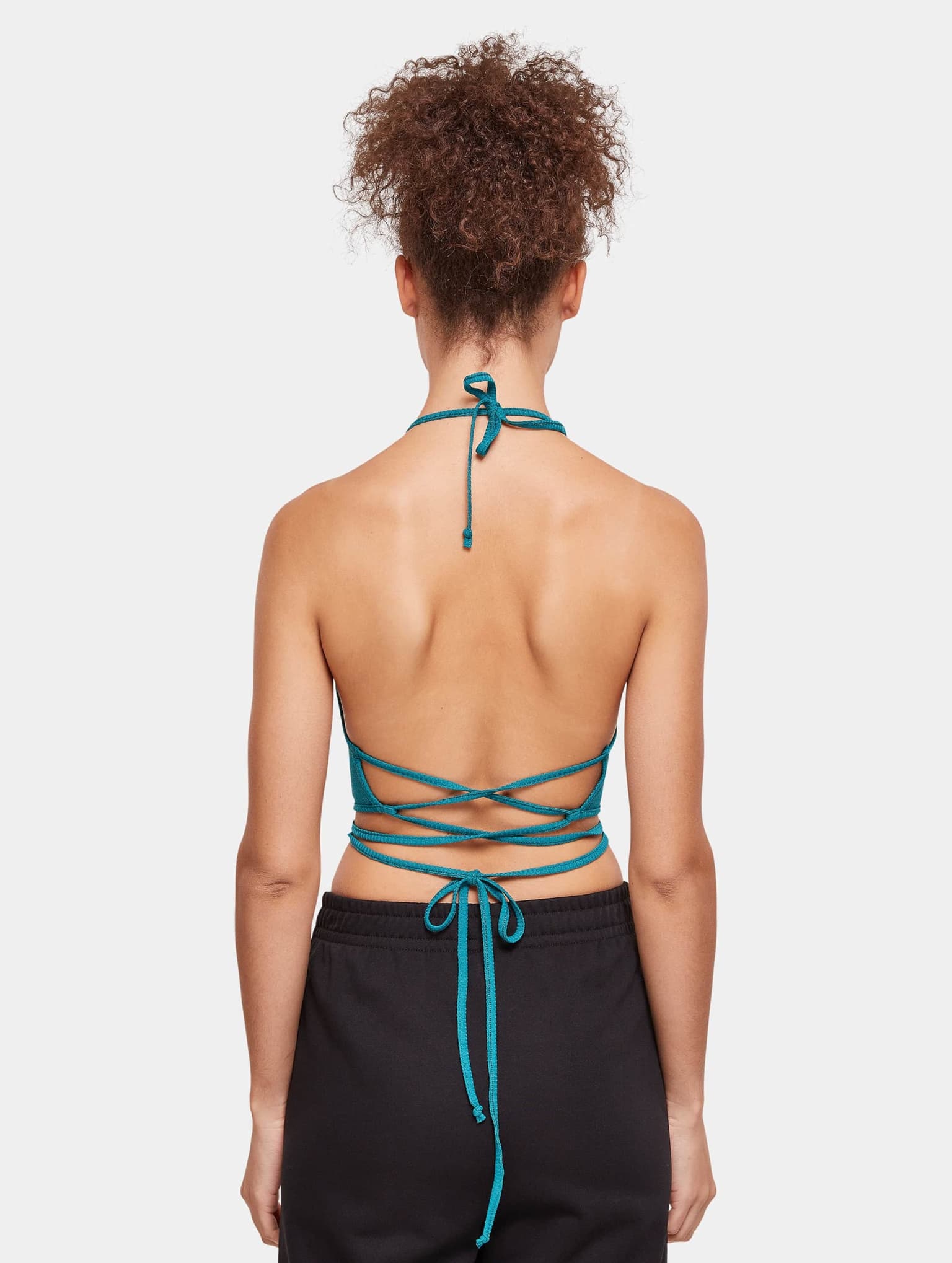 Urban Classics Ladies Rib Trapeze Cropped Top – Bild 2