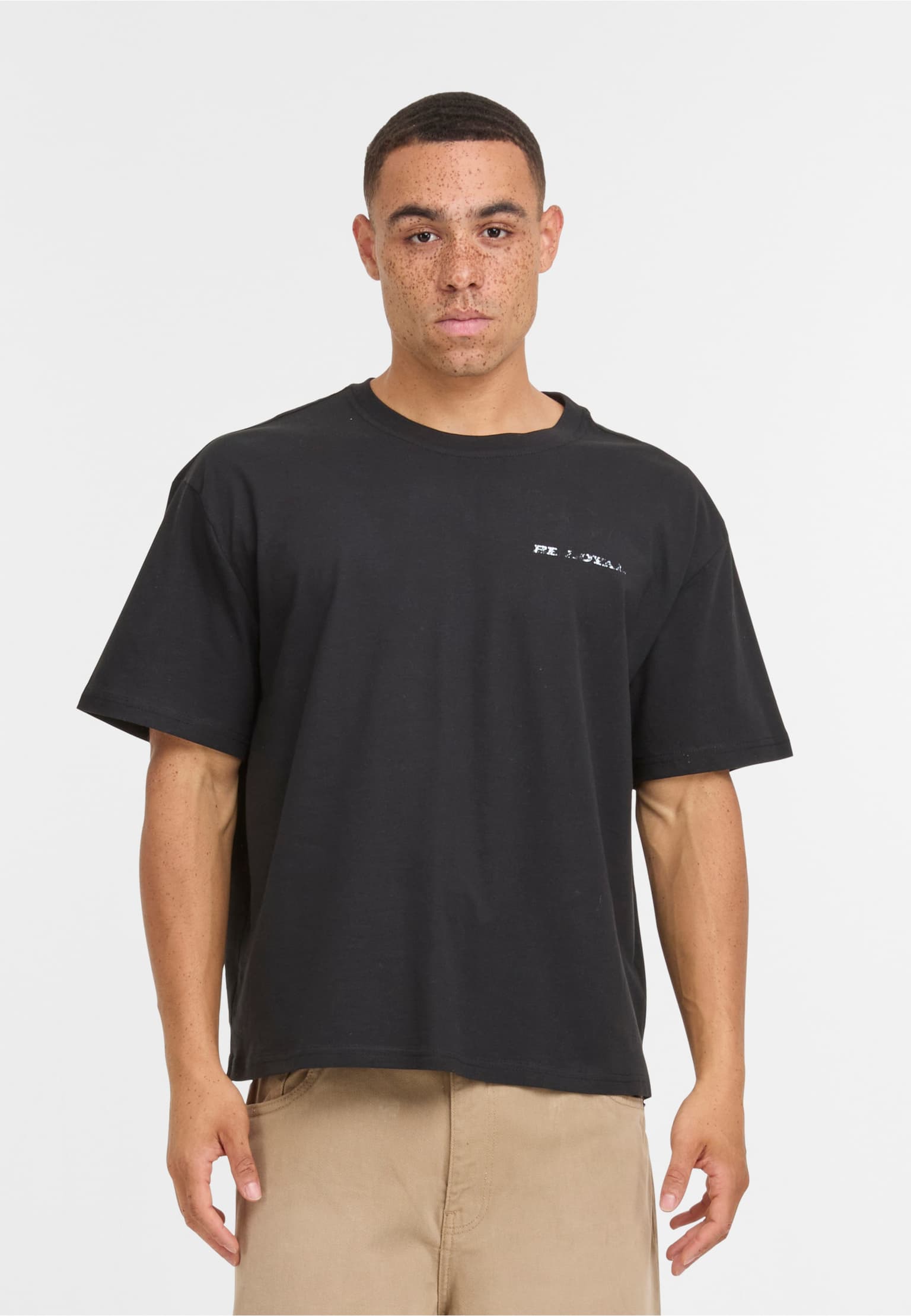 Mister Tee Distressed Mary Cropped Oversize