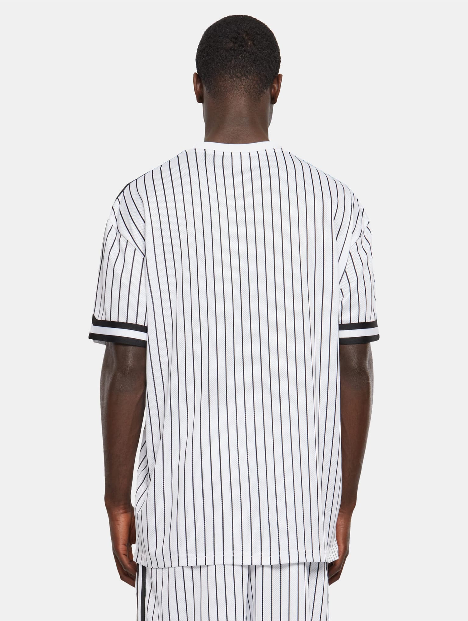 Urban Classics Oversized Striped Mesh T-Shirt – Bild 2