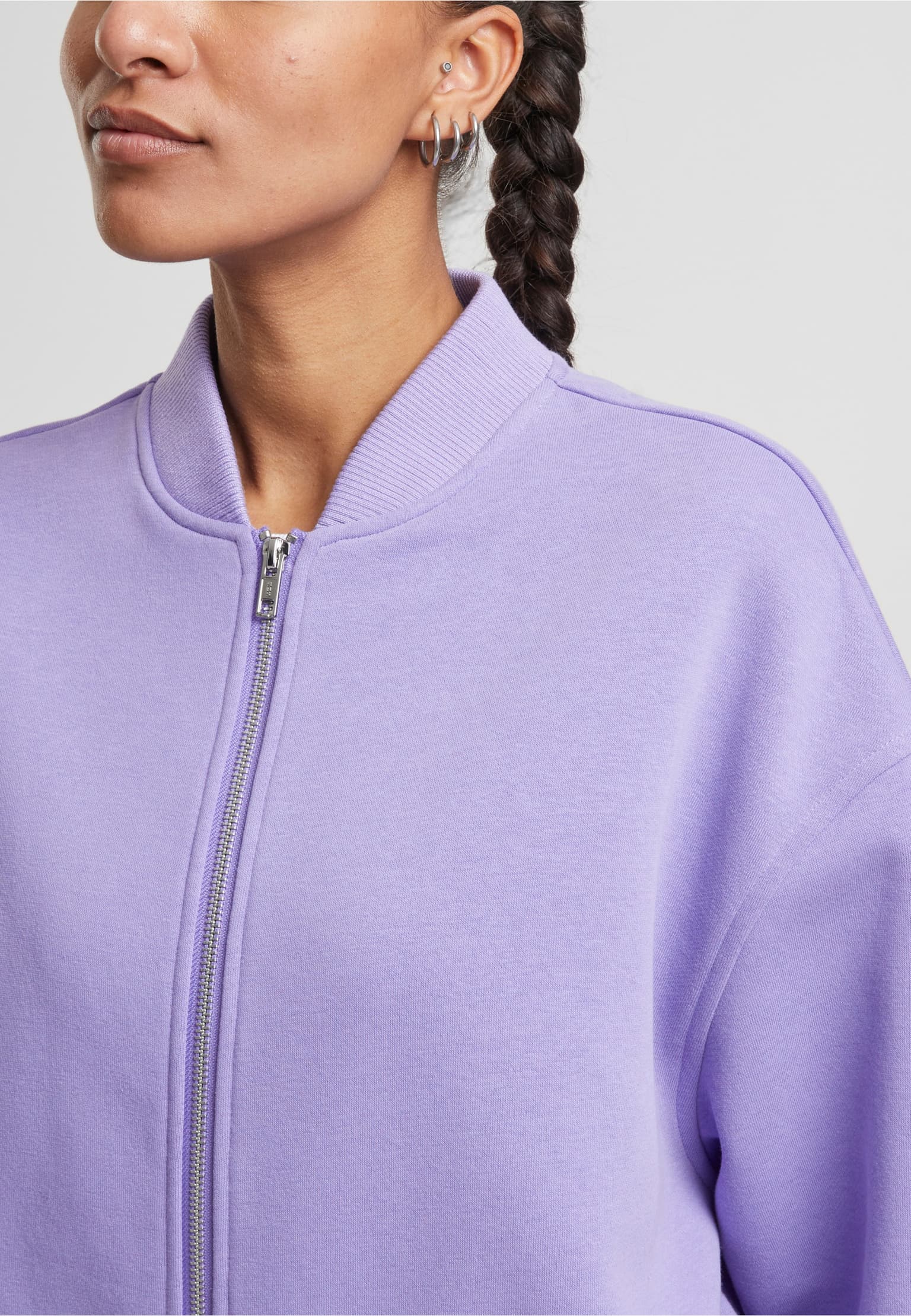 Urban Classics Ladies Short Sweat Zip Jacket – Bild 4