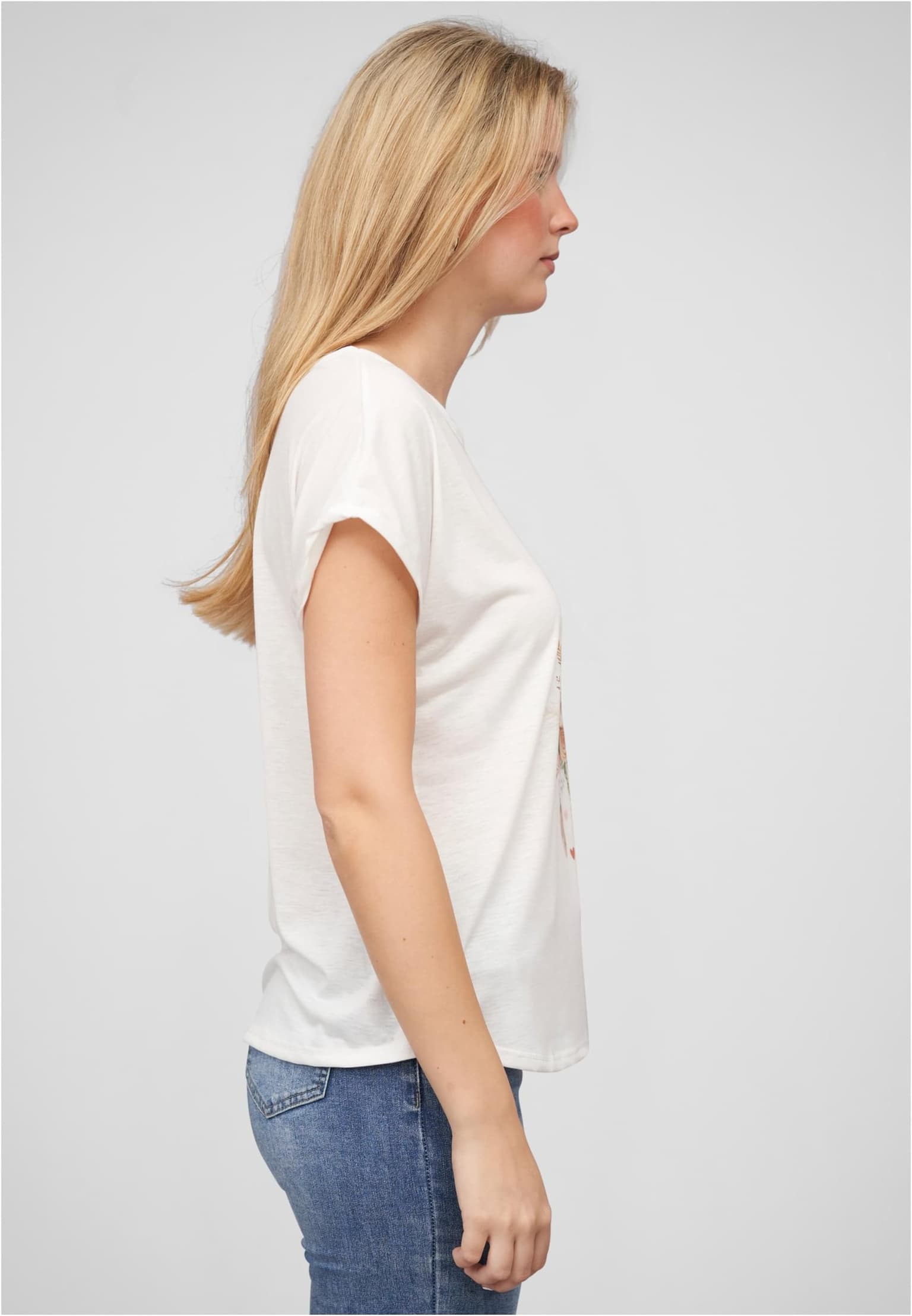 Cloud5ive Viskose T-Shirt mit Love-Blumen Print – Bild 4