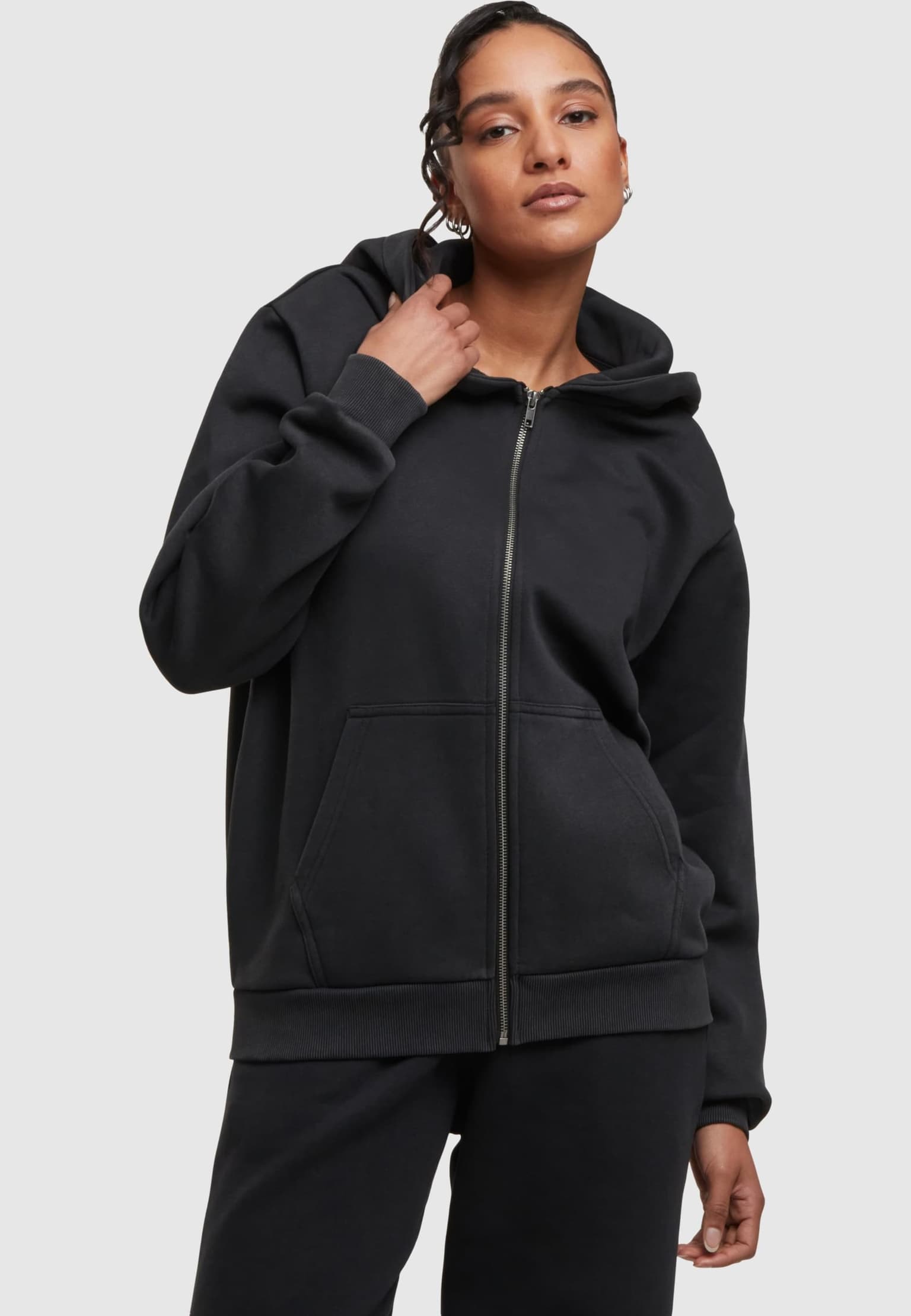 Urban Classics Ladies Vintage Heavy Zip Hoody
