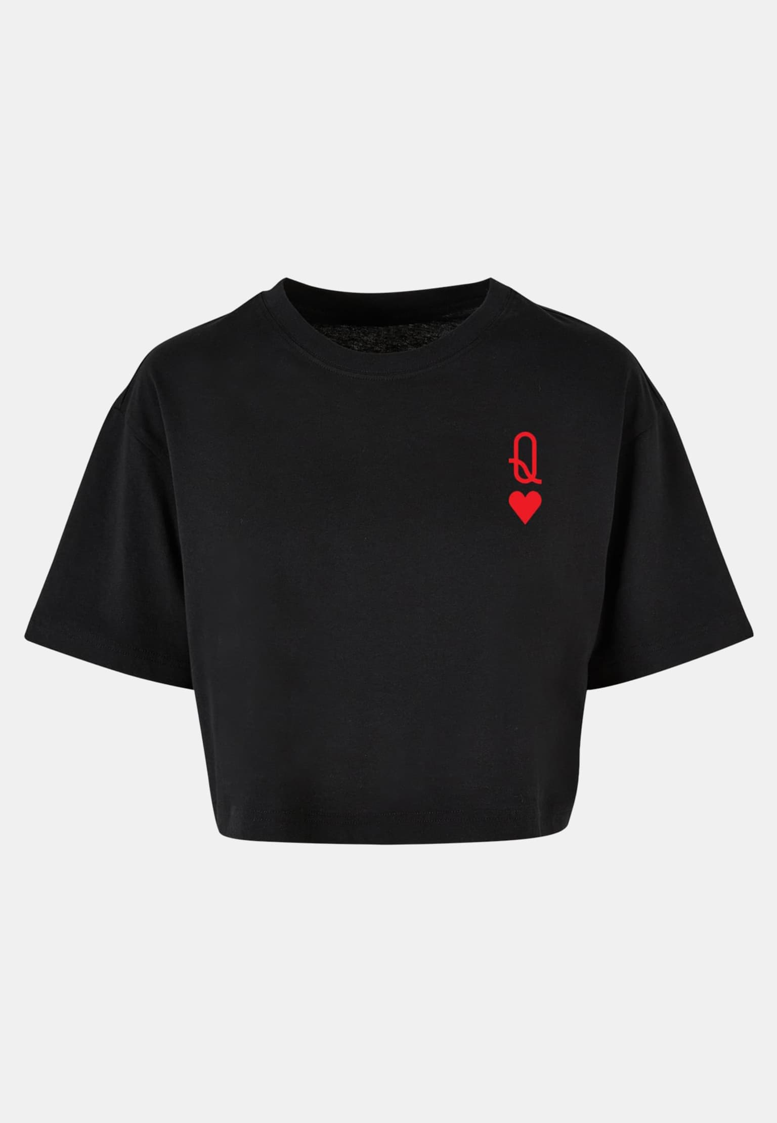 Merchcode Ladies Hugs & Love - Queen of Hearts Short Oversized Tee – Bild 3
