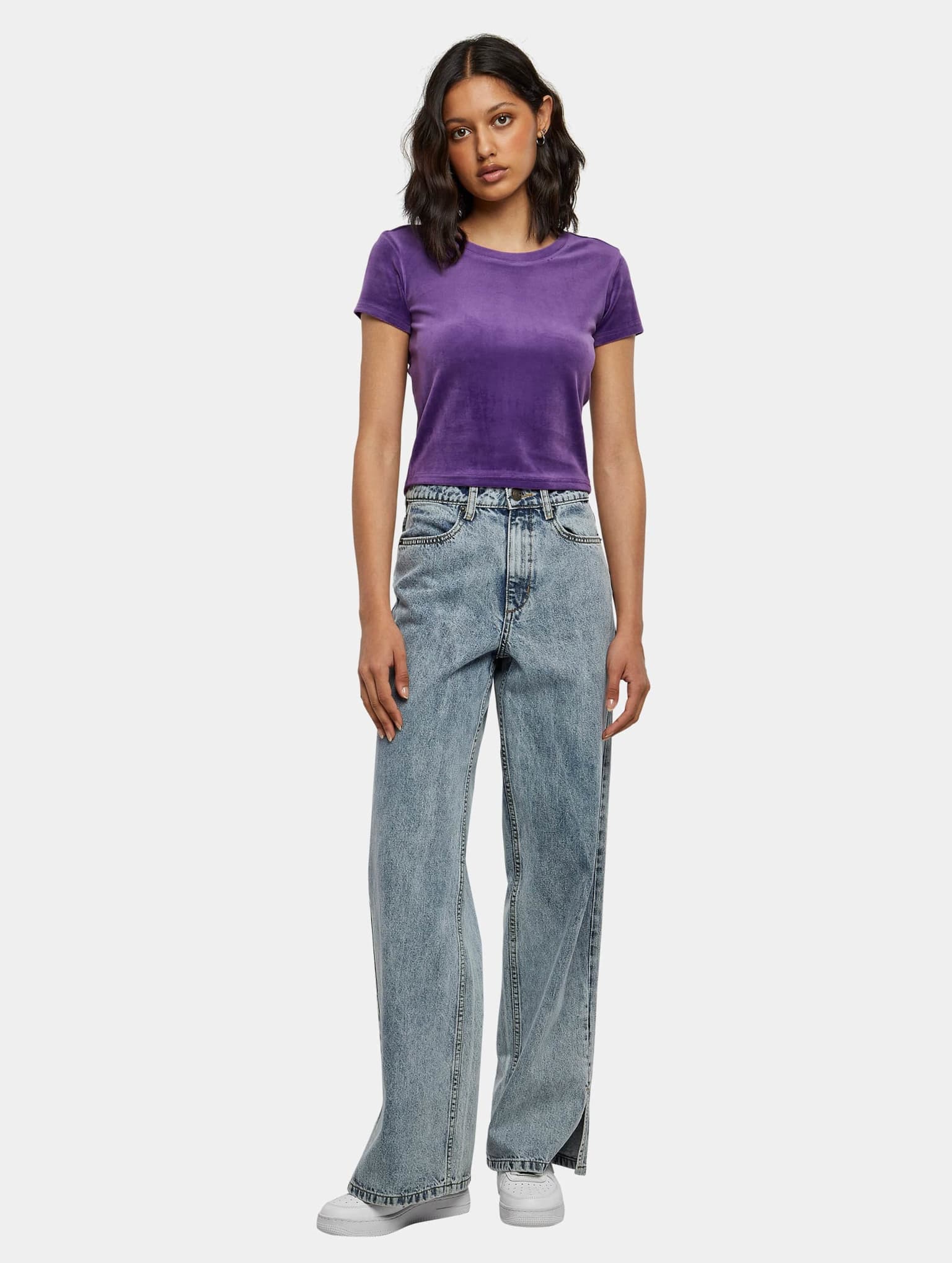 Urban Classics Ladies Short Velvet Tee – Bild 4