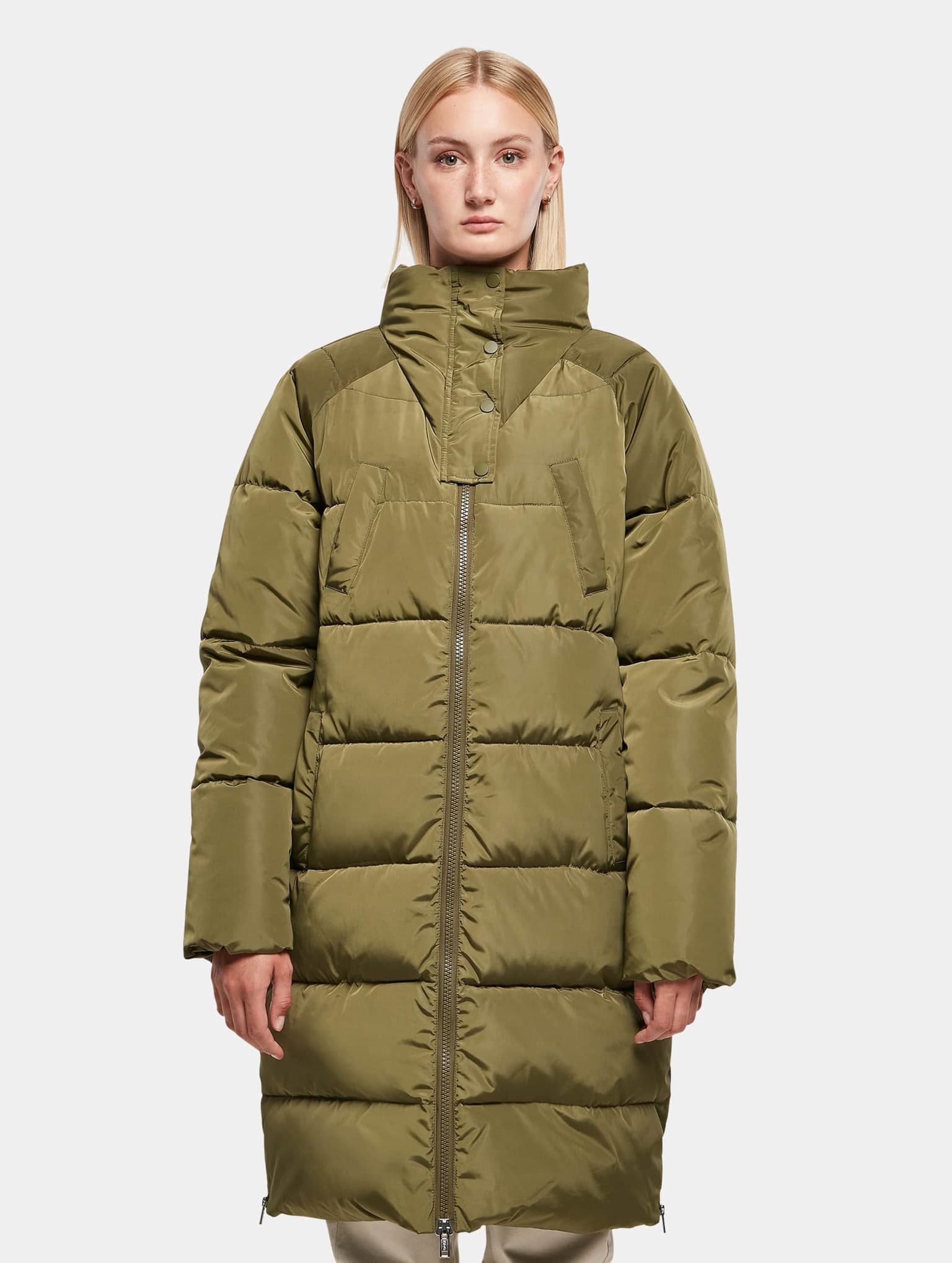 Urban Classics Ladies High Neck Puffer Coat – Bild 3