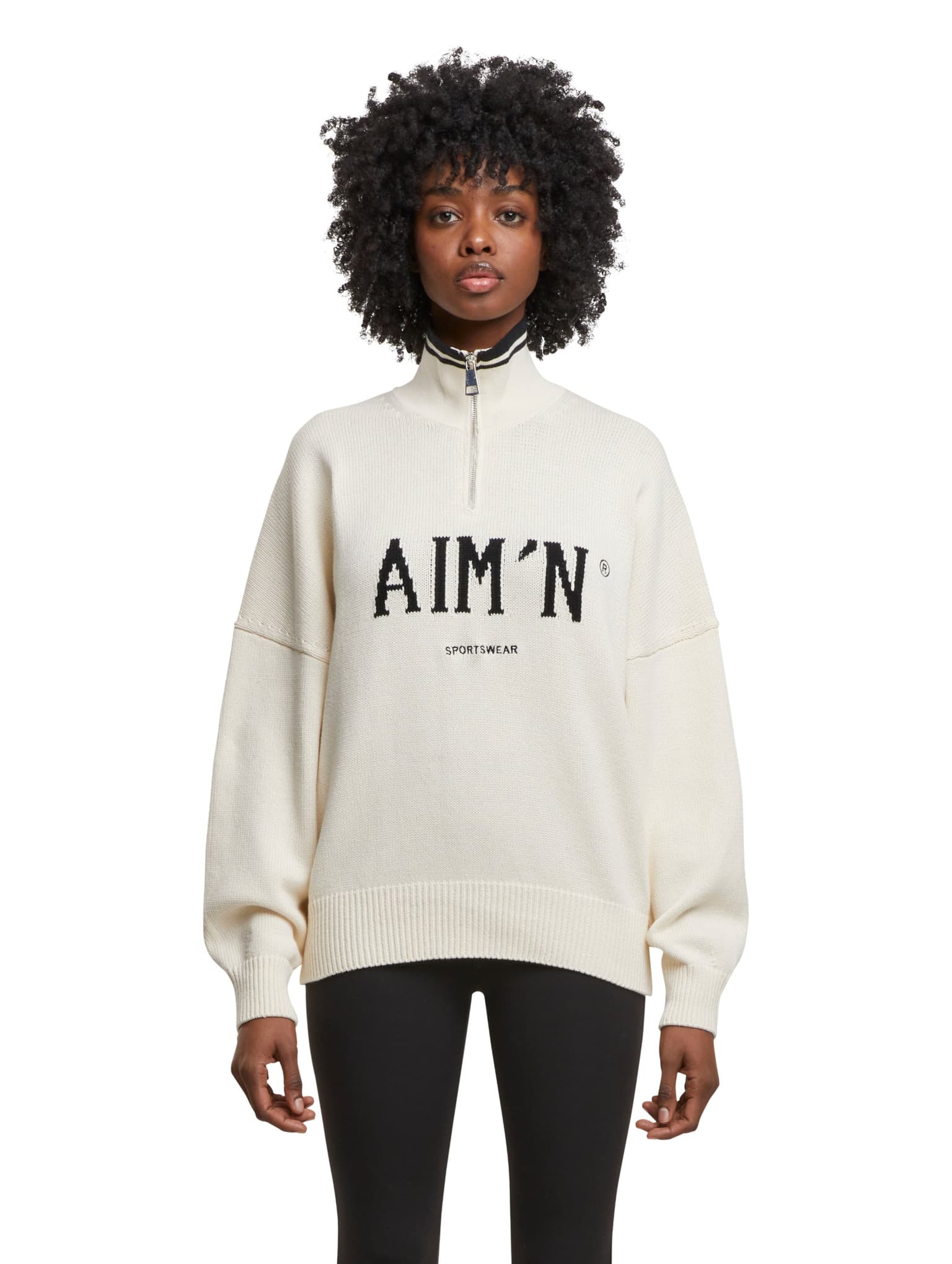 AIMN College Knitted Half Zip – Bild 4