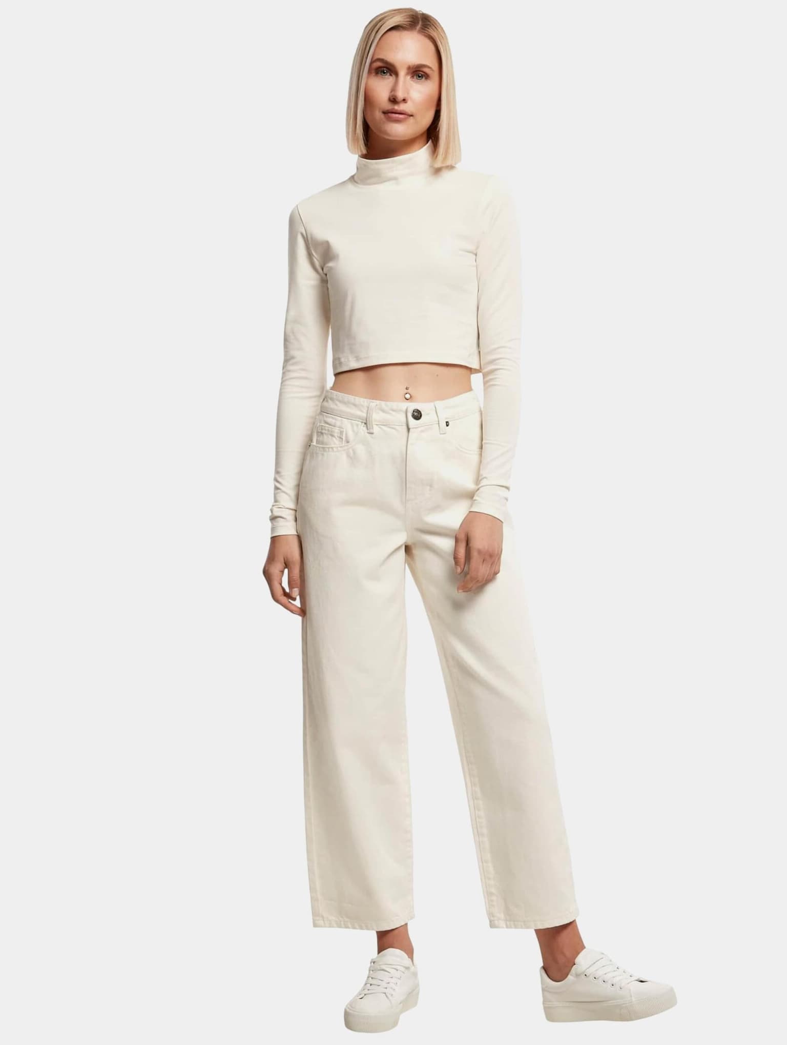 Urban Classics Ladies Essentials Cropped Turtelneck Longsleeve – Bild 4