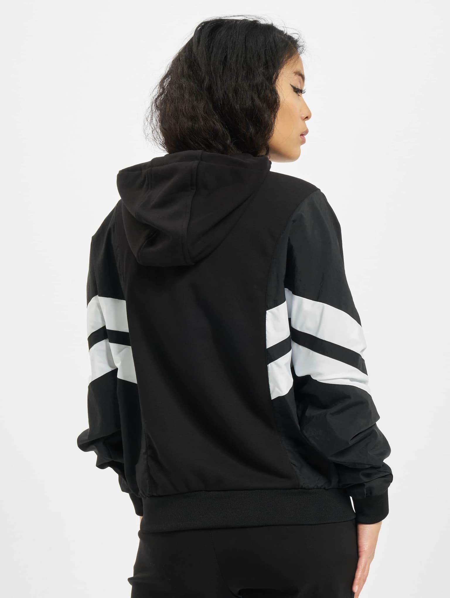 Urban Classics Ladies Mix Crinkle Nylon Sweat Hoody – Bild 2