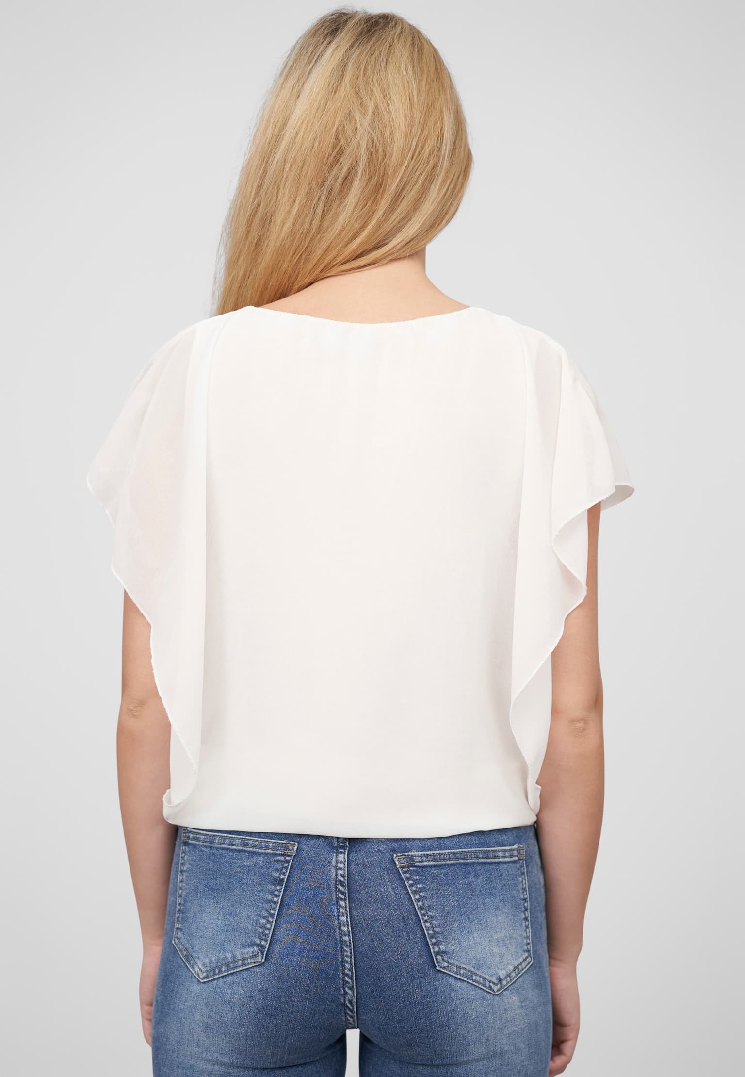 Cloud5ive Damen Shirt Chiffon Top Fledermausärmel – Bild 2
