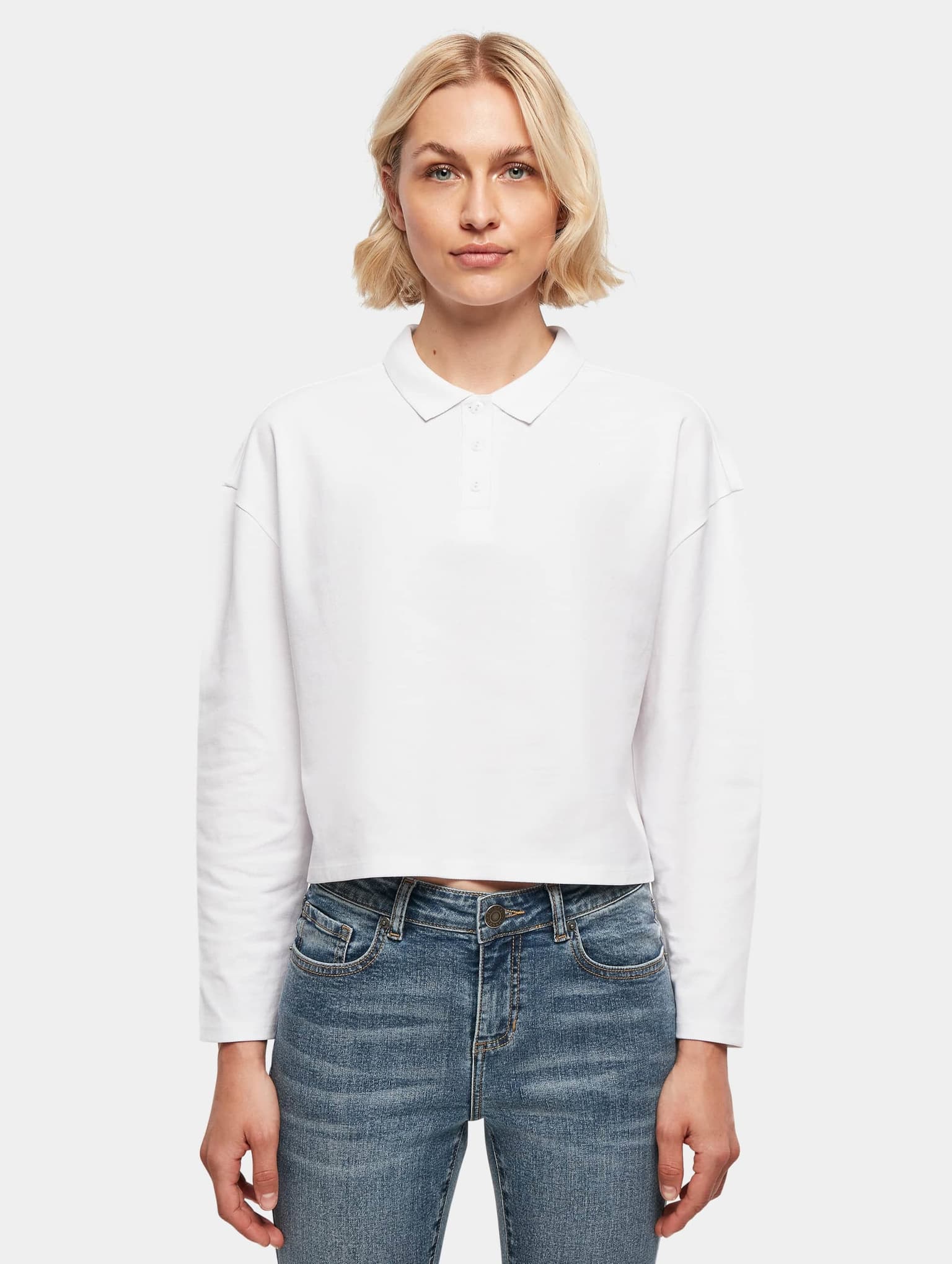 Urban Classics Ladies Short Oversized Polo Longsleeve – Bild 3
