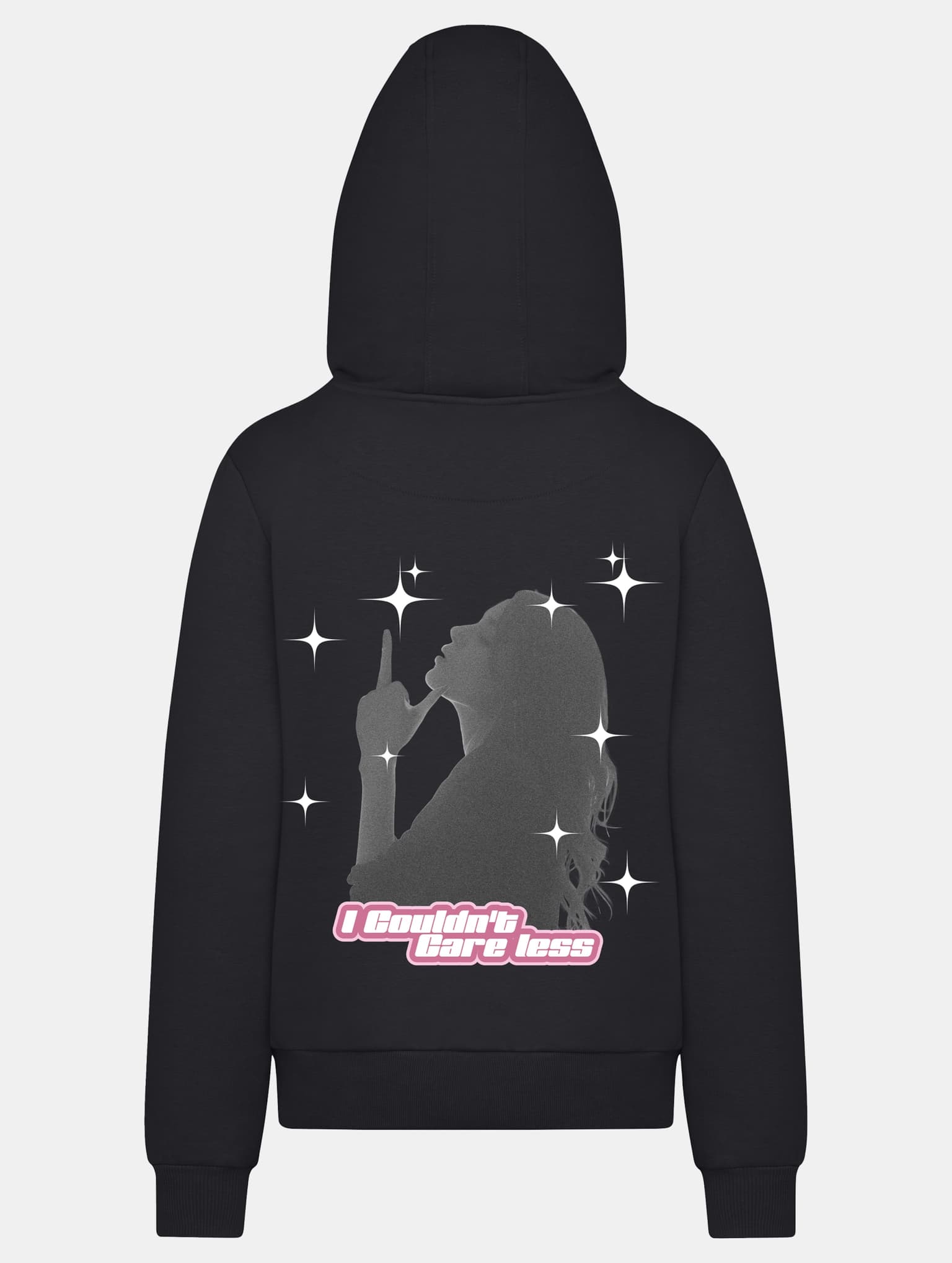 Miss Tee Couldn't Care Less Ladies Fluffy Hoody – Bild 4