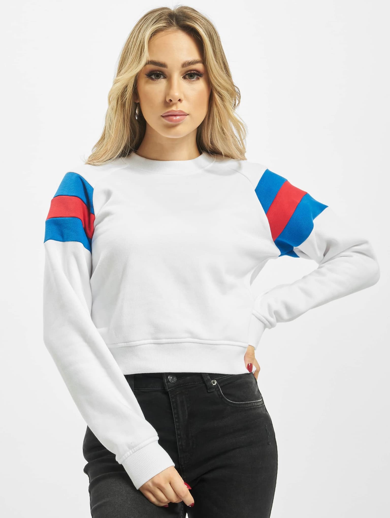 Urban Classics Ladies Sleeve Stripe Crew – Bild 3