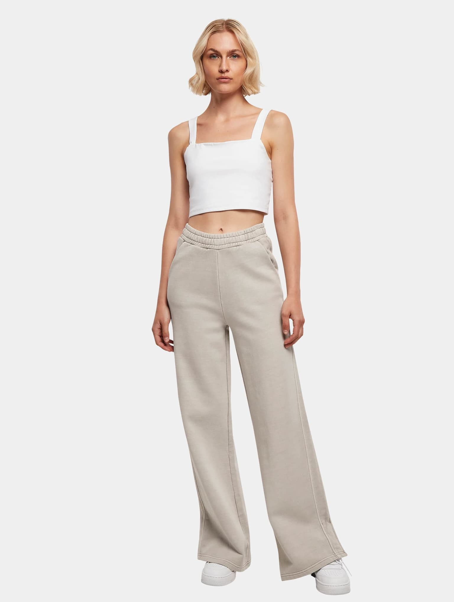 Urban Classics Ladies Heavy Terry Garment Dye Slit Pants – Bild 4