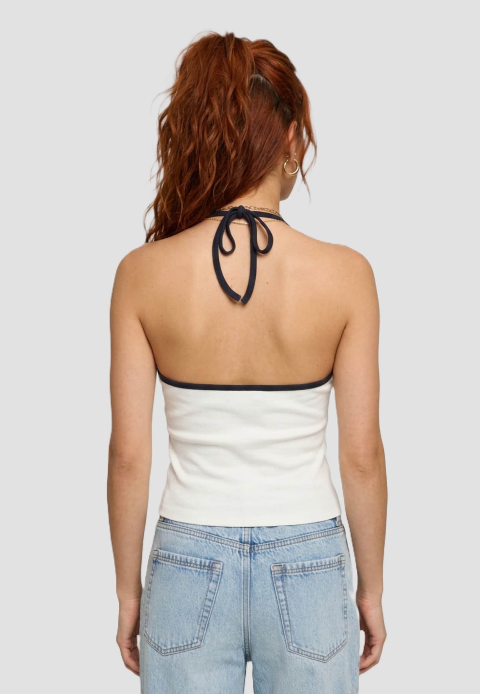 Urban Classics Ladies Contrast Piping Neckholder Top – Bild 2
