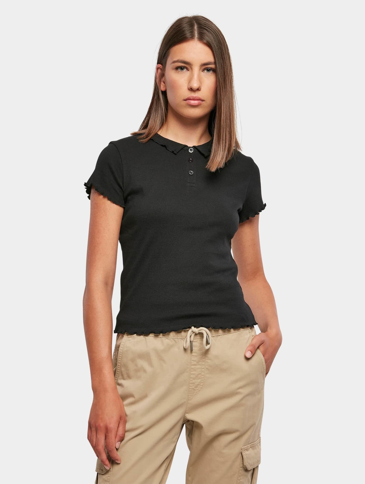 Urban Classics Ladies Rib Polo Tee